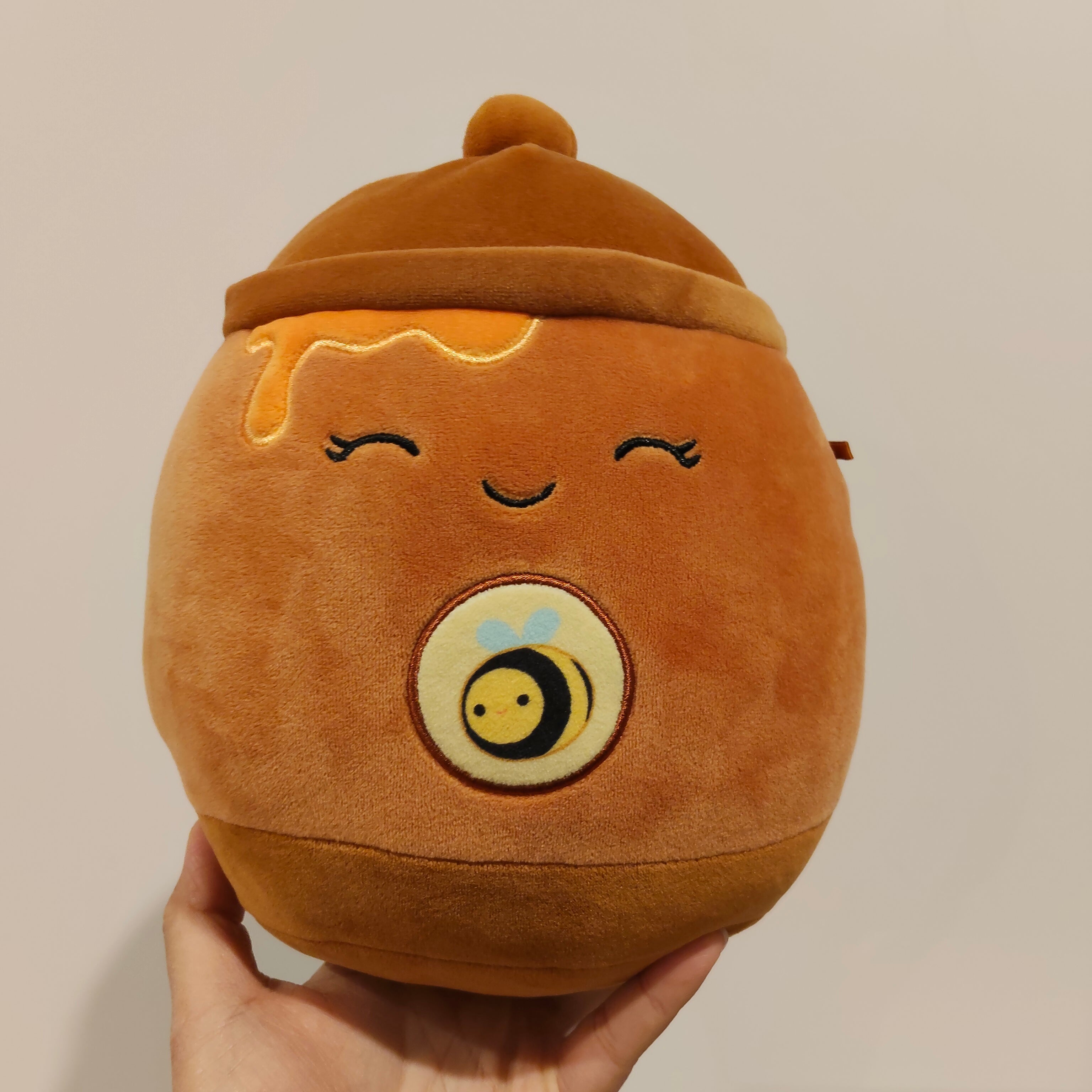 Squishmallows brown honey jar plush 20cm