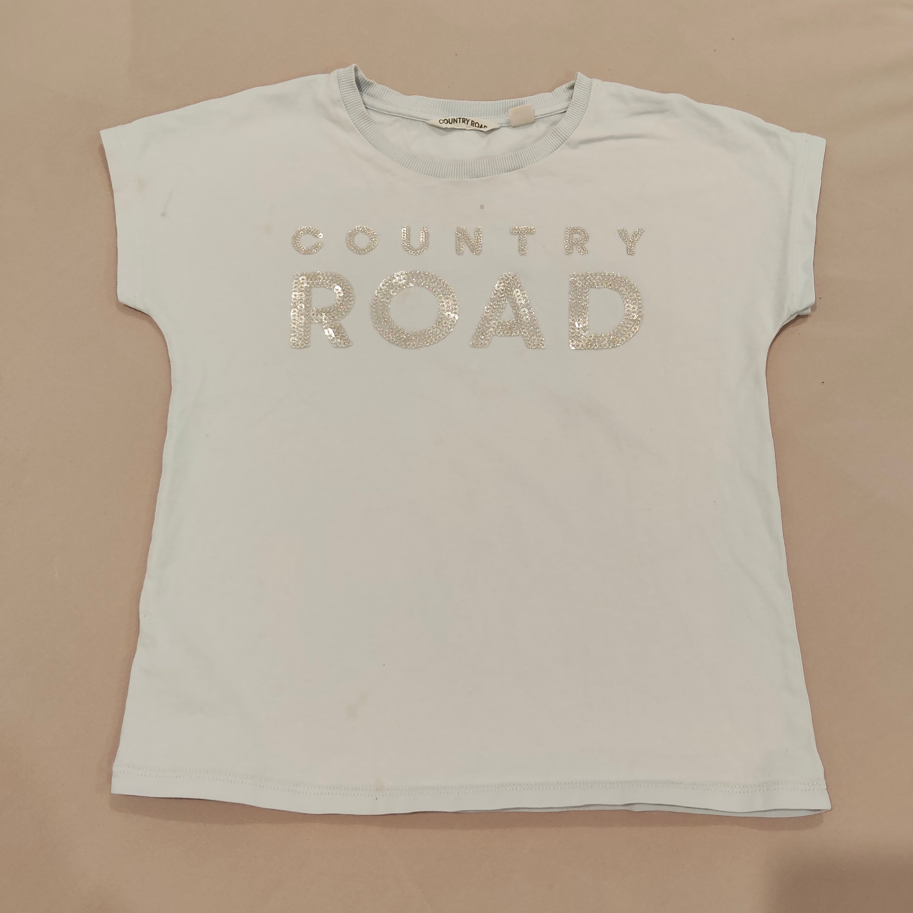 COUNTRY ROAD top size 10yrs girls pastel blue short sleeve