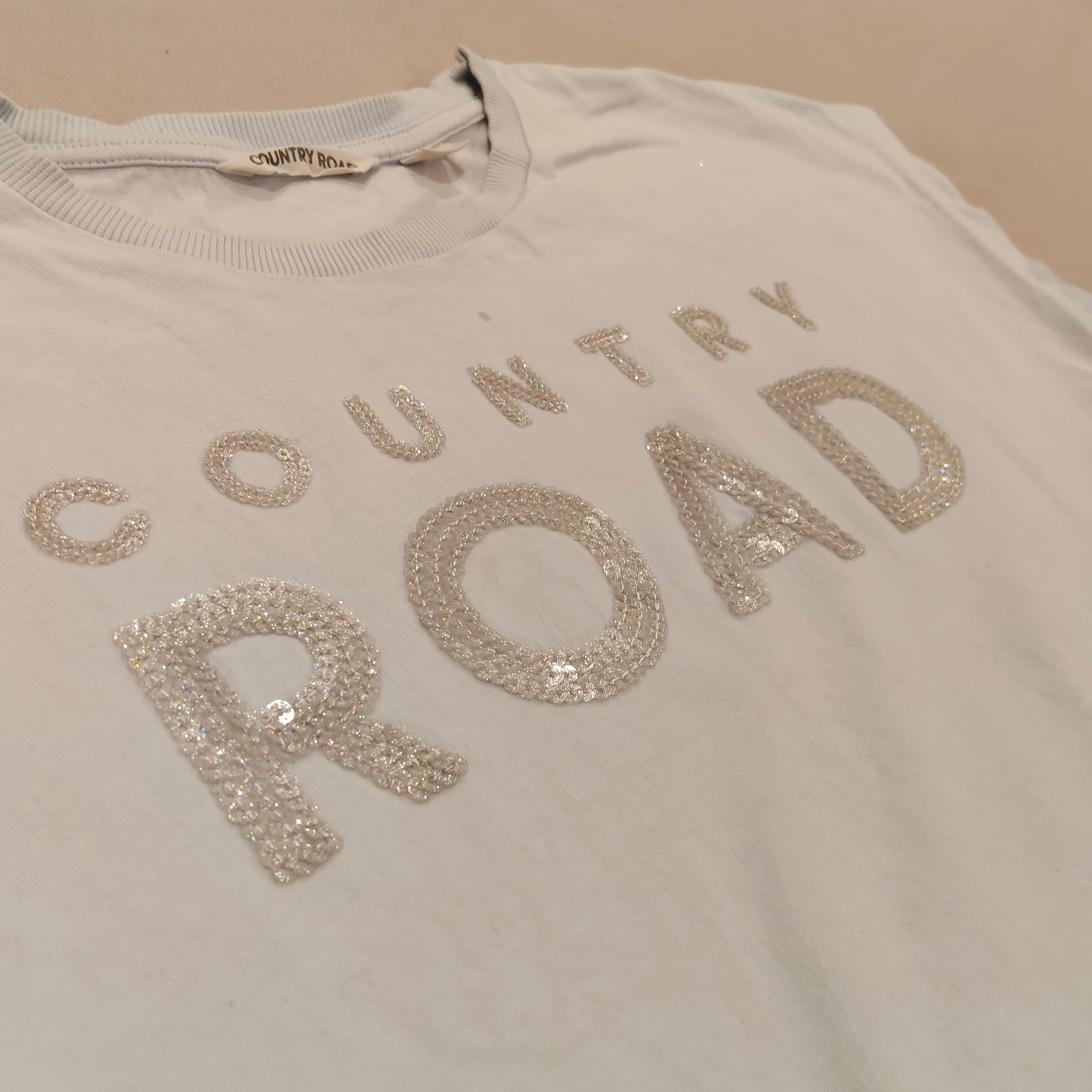 COUNTRY ROAD top size 10yrs girls pastel blue short sleeve