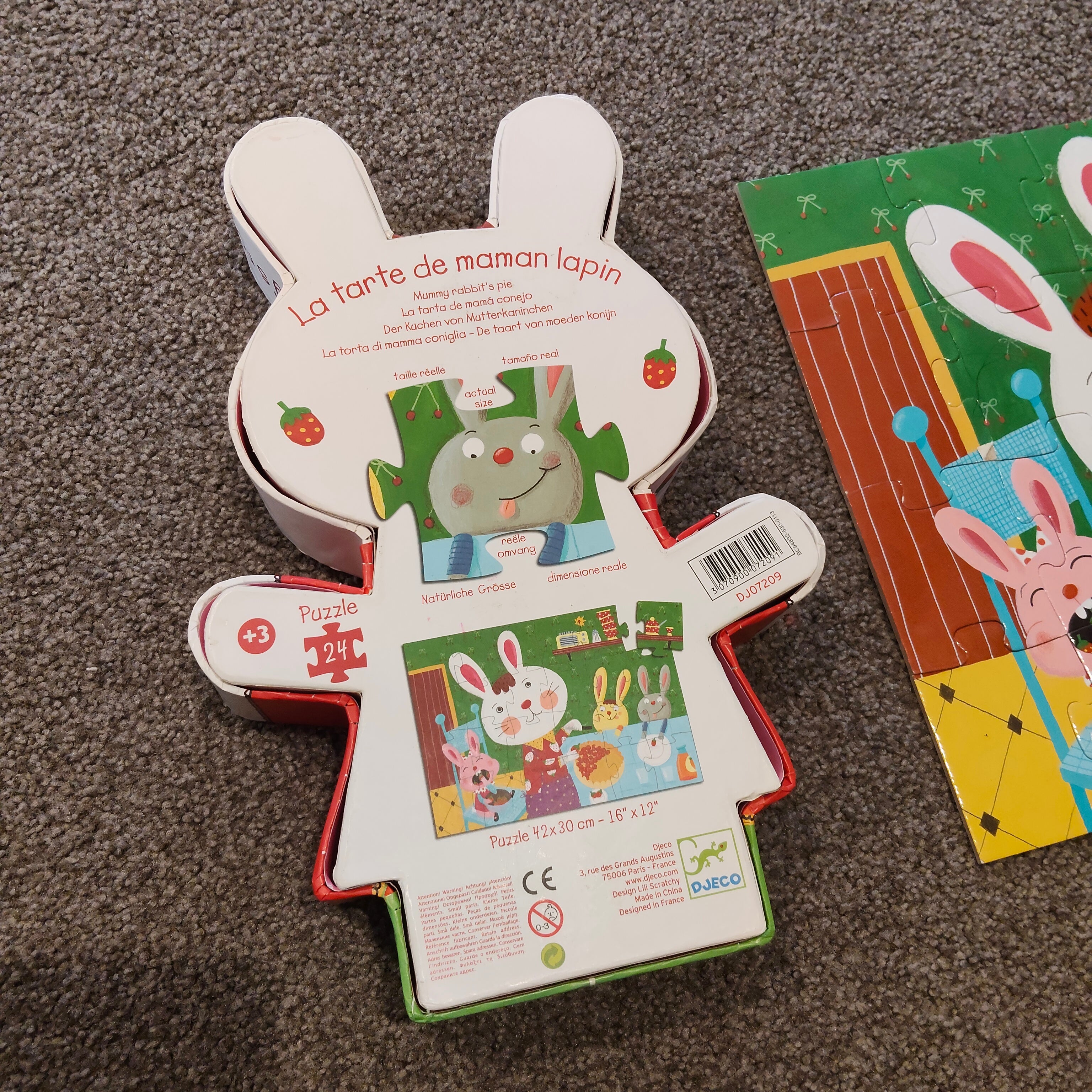 Djeco Rabbit Puzzle 24pc toy