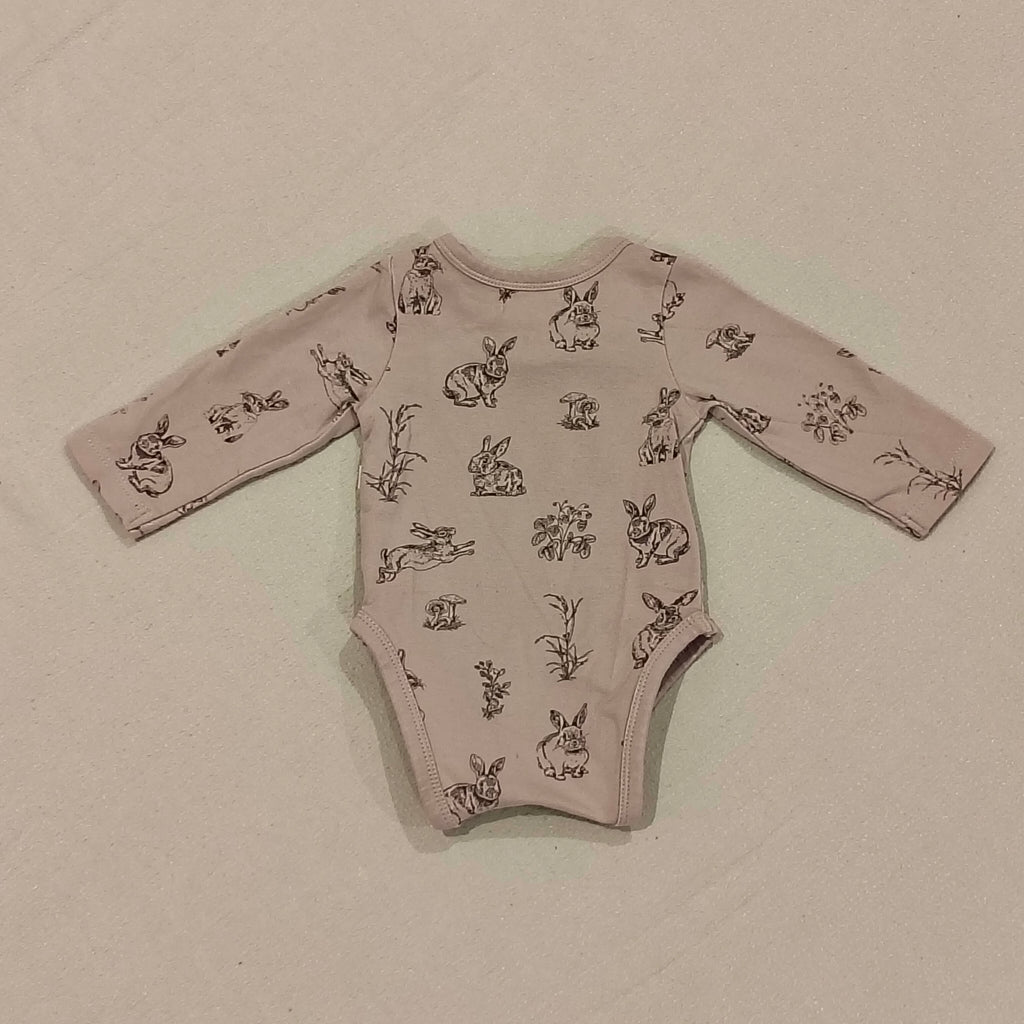 BURROW & BE bodysuit size Newborn long sleeve Organic cotton