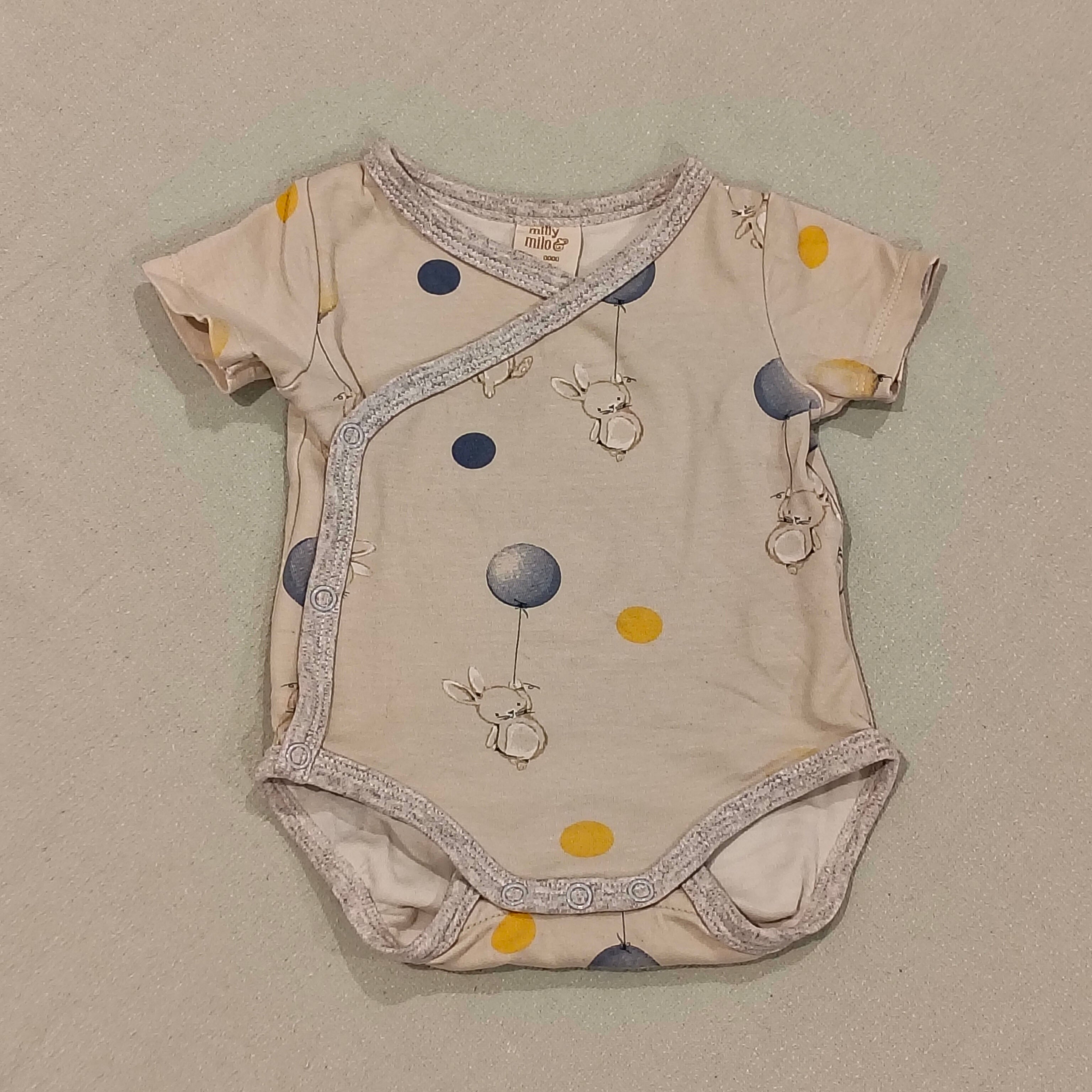 MILLY & MILO bodysuit size Newborn short sleeve Organic Cotton