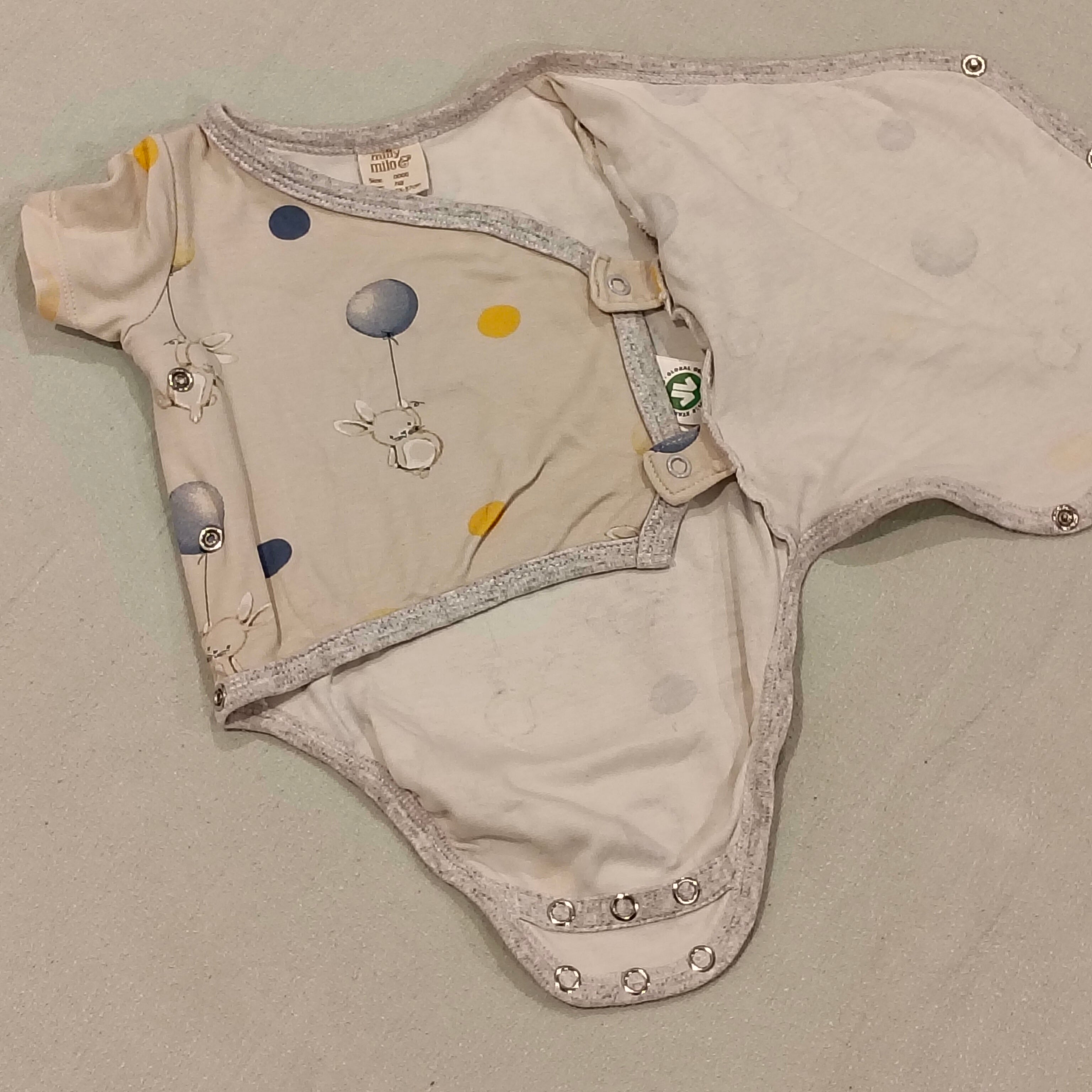 MILLY & MILO bodysuit size Newborn short sleeve Organic Cotton