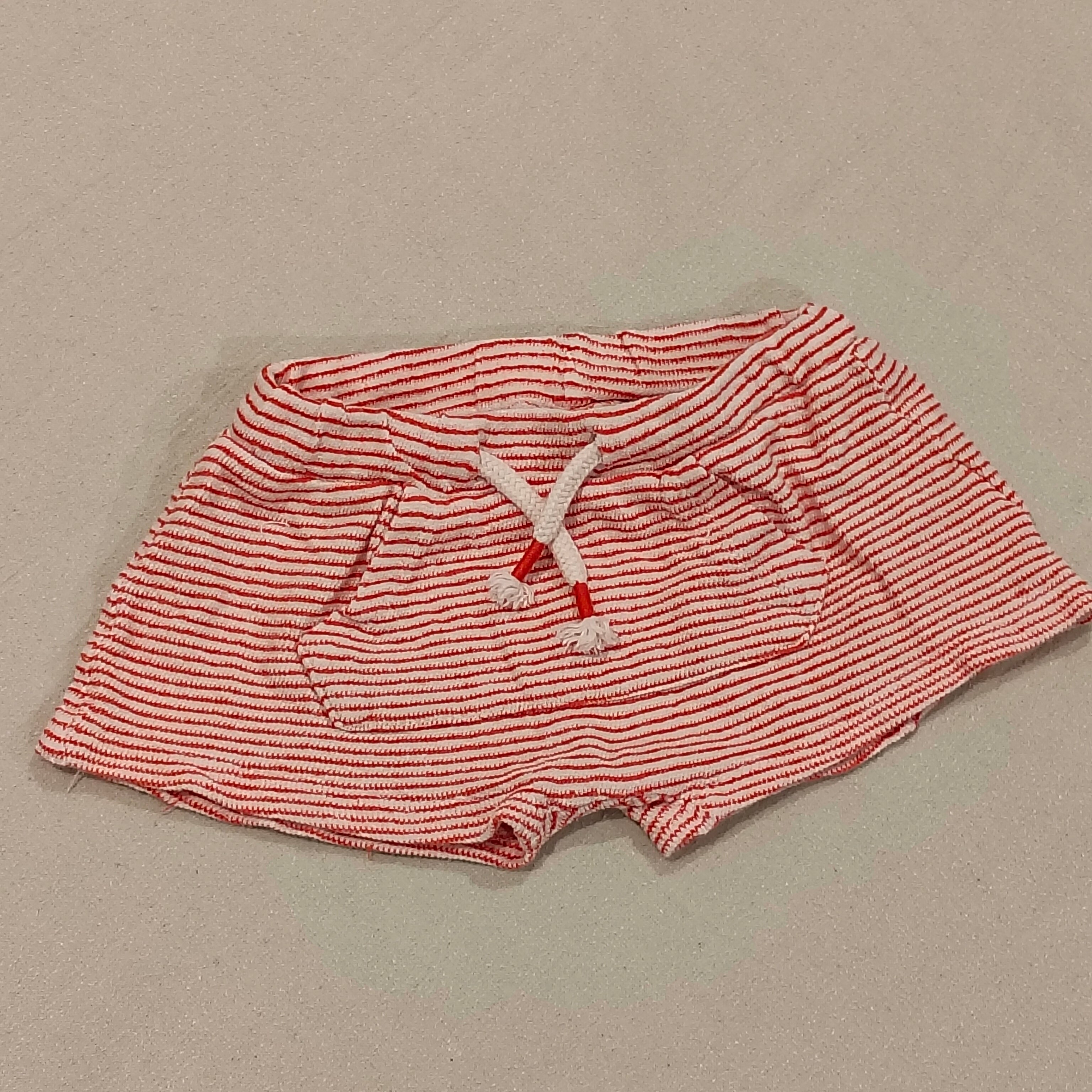 SEED shorts size 6-12m baby red stripes