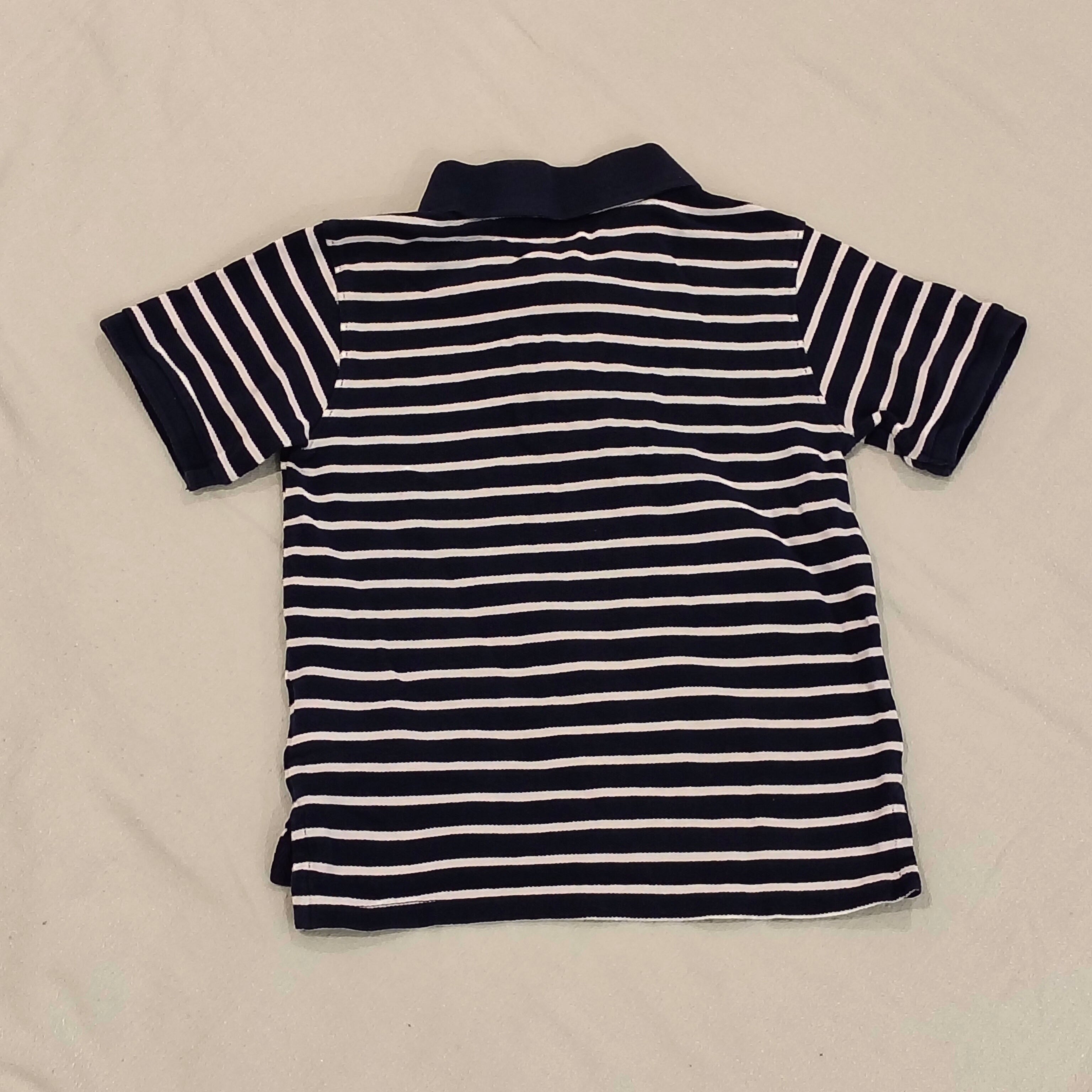 GAP polo top size 4yrs boys short sleeve stripes navy