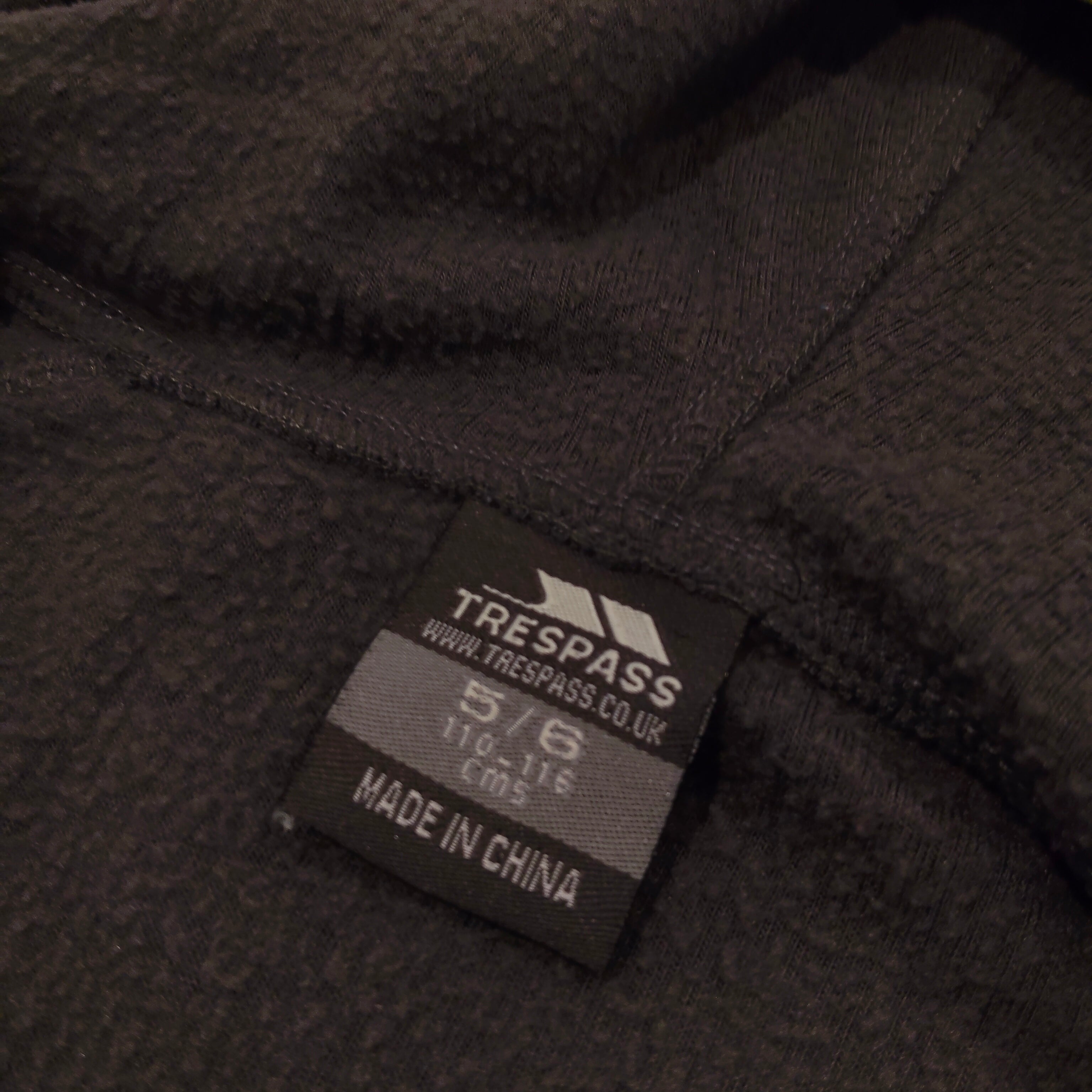 TRESPASS zip fleece hoodie size 5-6yrs boys