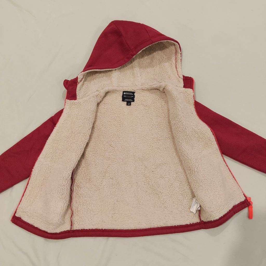 MOUTAIN WAREHOUSE zip hoodie size 7-8yrs girls sherpa lined