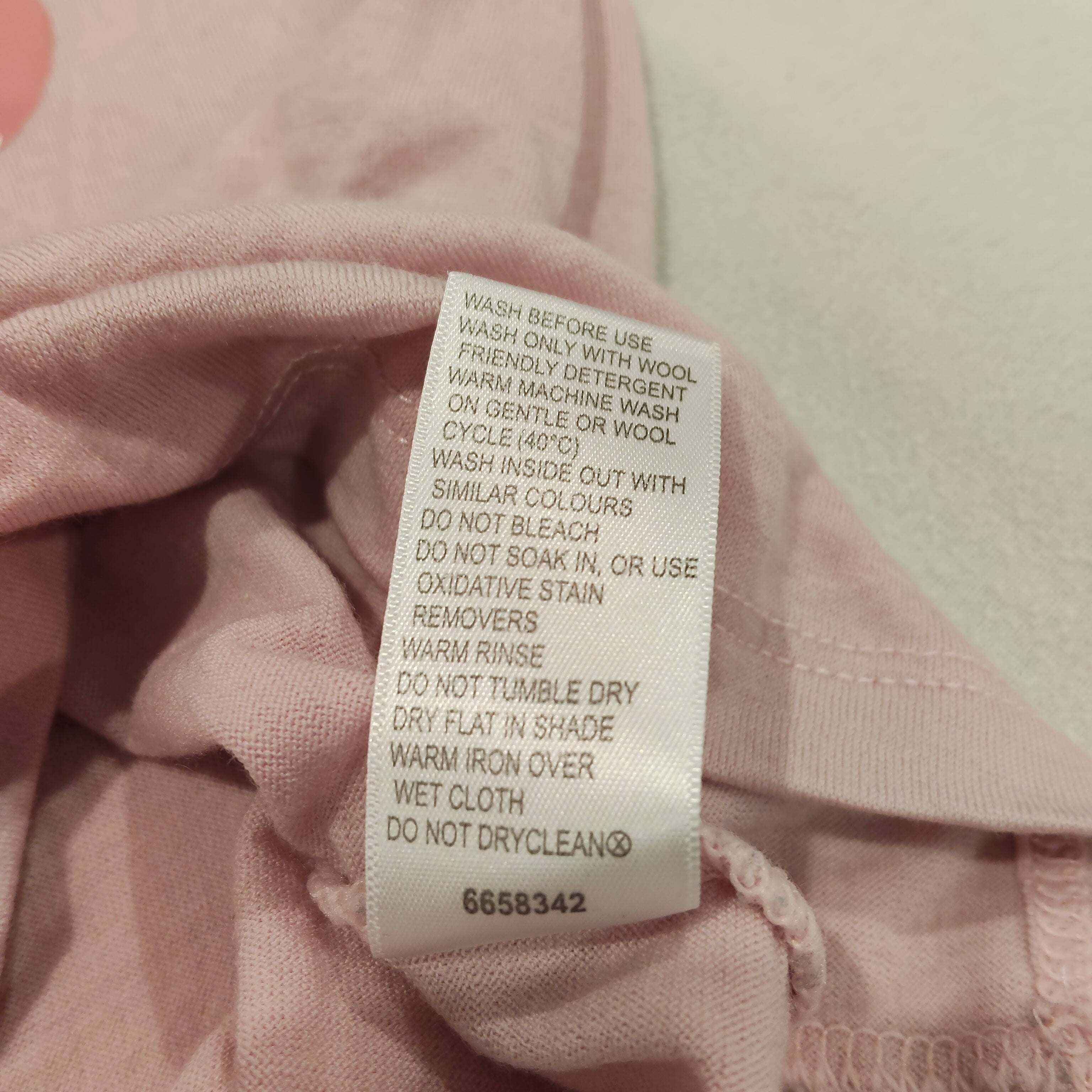 NORTH SOUTH Merino top size 7yrs girls pink butterfly long sleeve