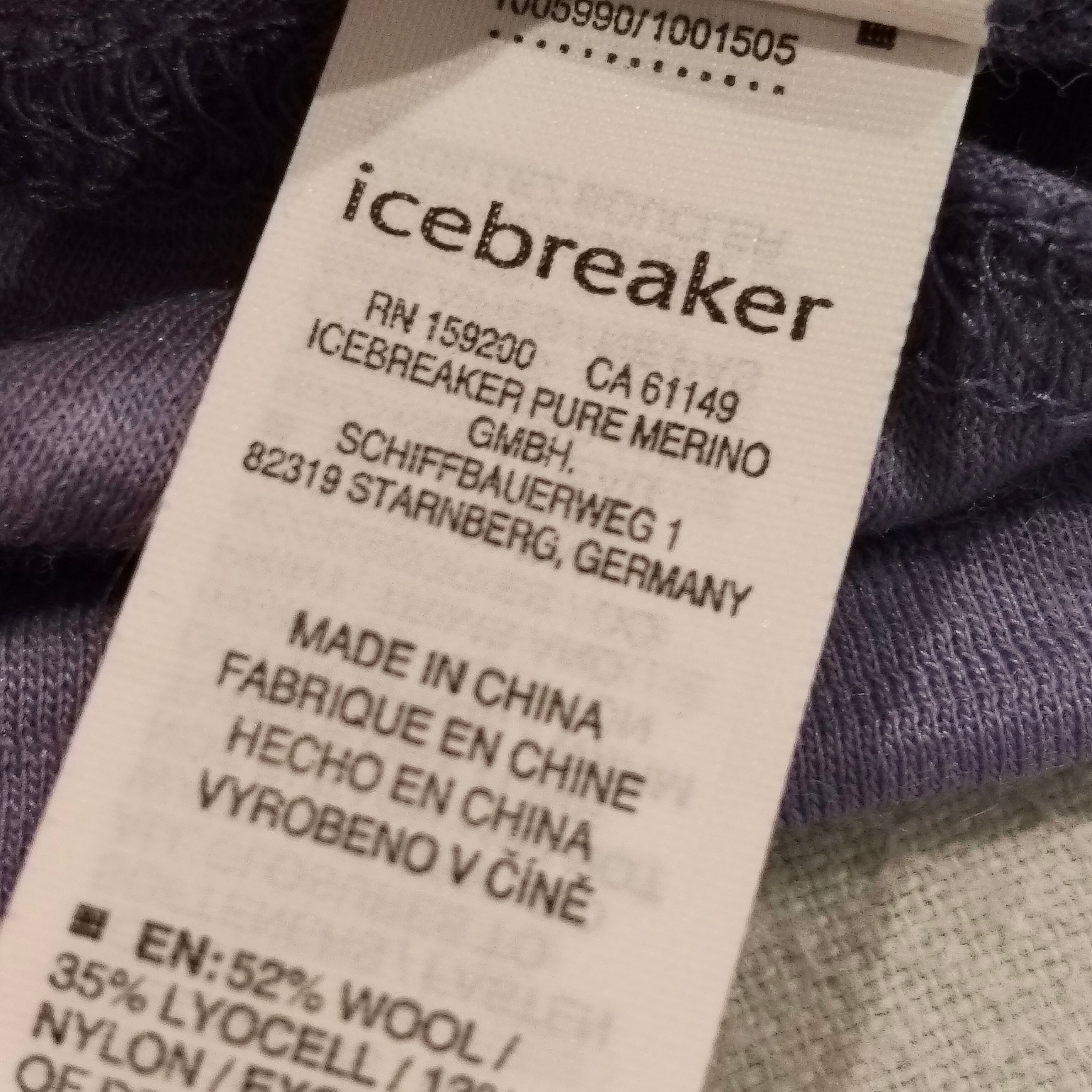 ICEBREAKER Merino beanie size 2-4yrs girls purple