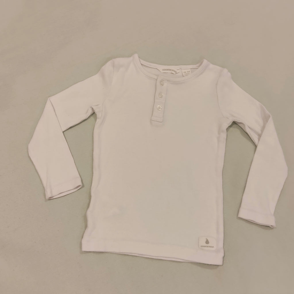 COUNTRY ROAD top size 18-24m baby white long sleeve