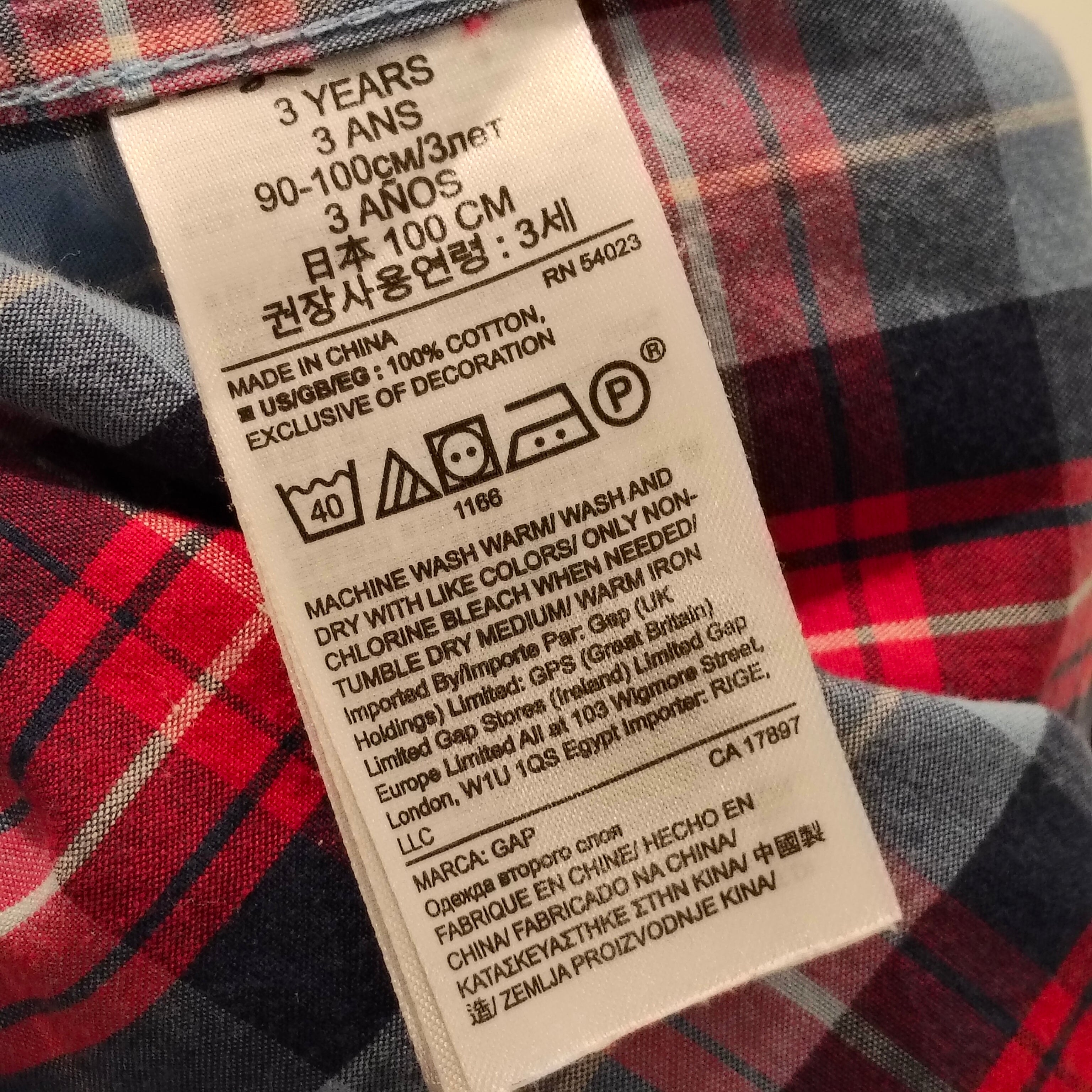 GAP shirt size 3yrs boys checkered long sleeve