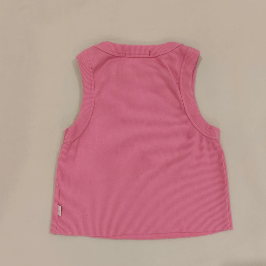 SILENT THEORY rib top size 10 Womens tank top pink