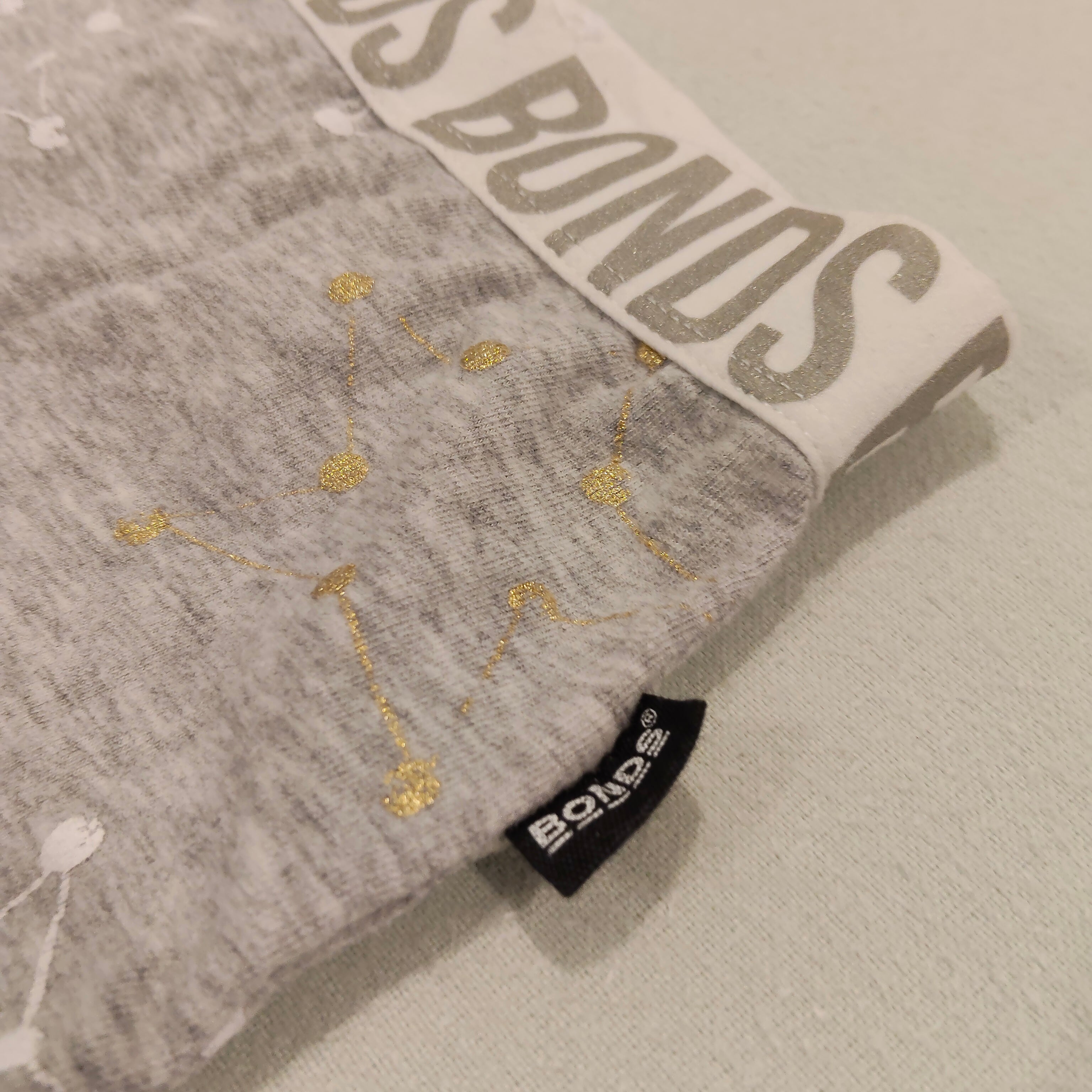 BONDS leggings size 3-6m baby grey