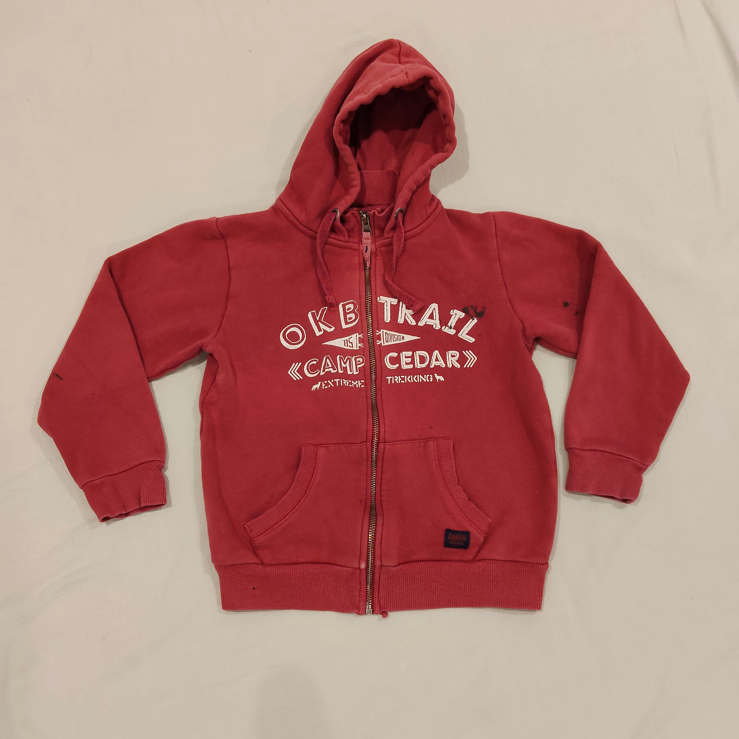 OSHKOSH zip hoodie size 9-10yrs boys red