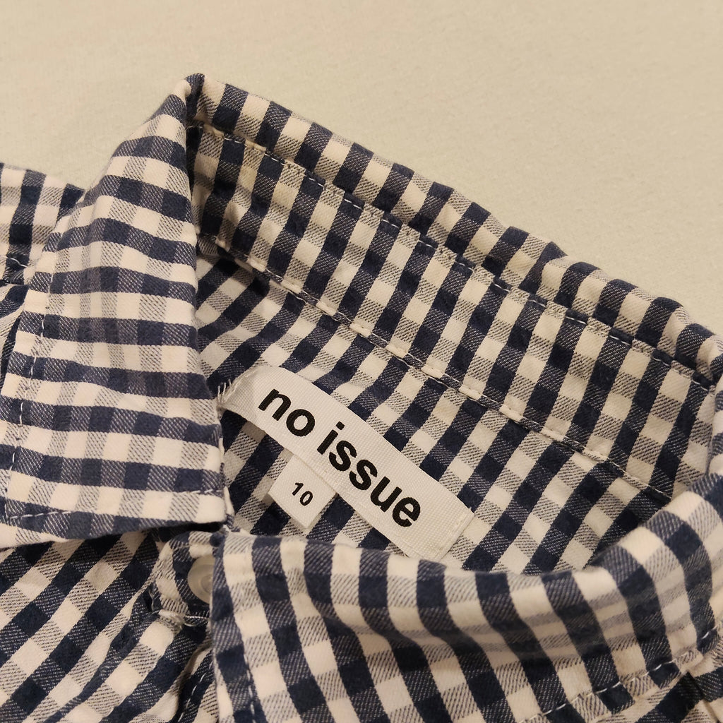 NO ISSUE shirt size 10 boys gingham long sleeve