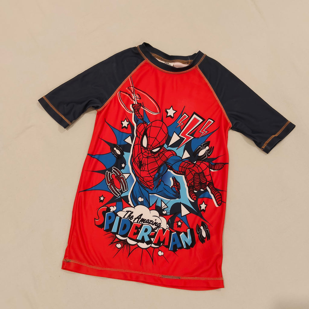 SPIDERMAN swim top size 7yrs boys