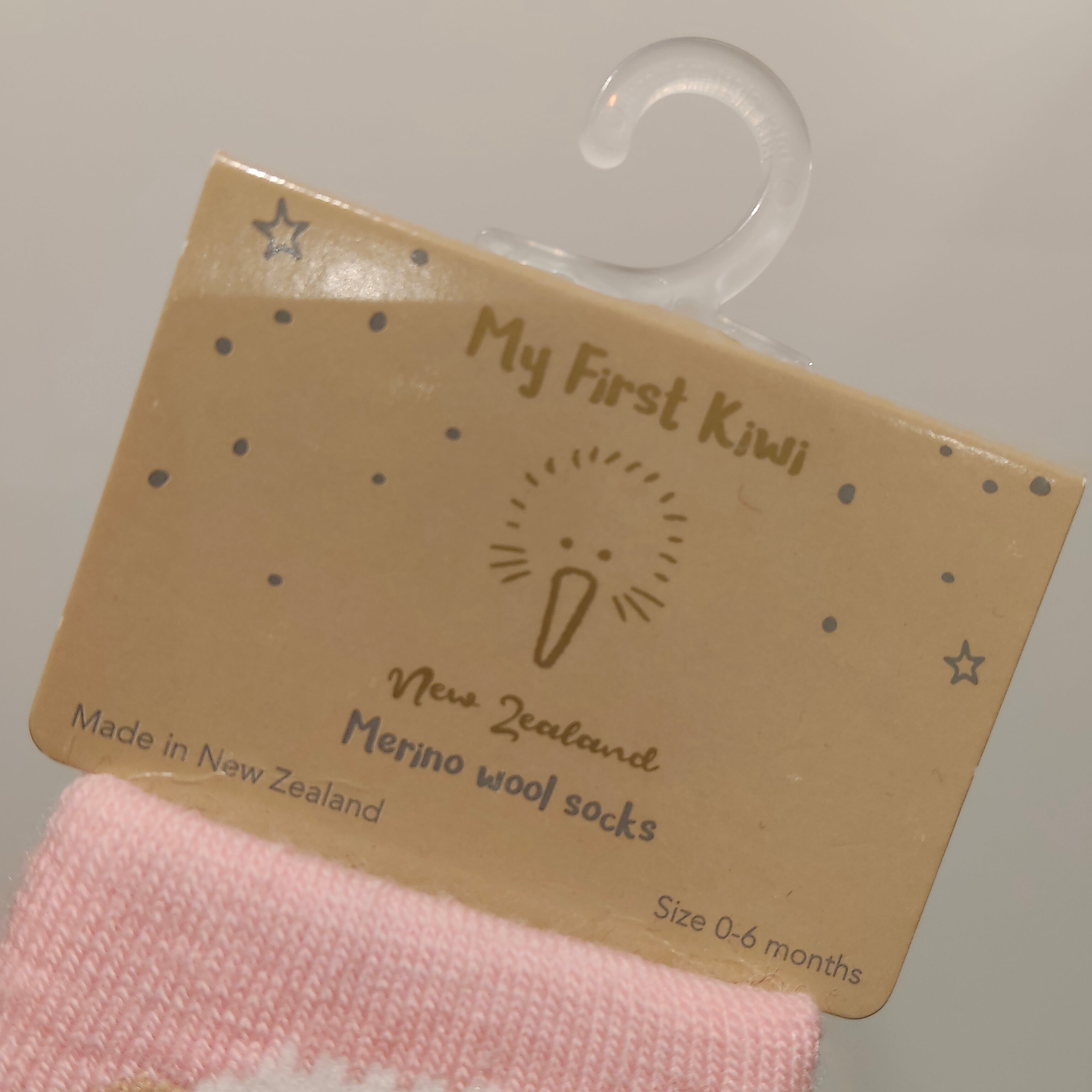 NEW My First Kiwi Merino wool socks 0-6m baby Made in NZ