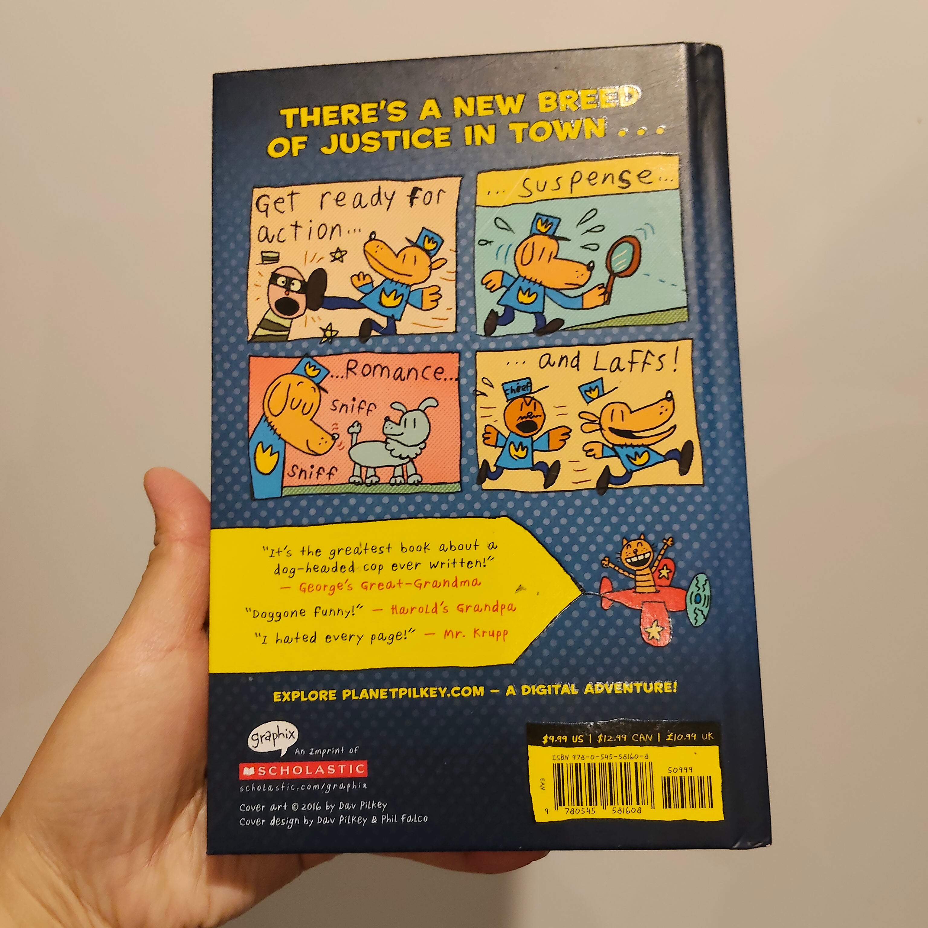 DOG MAN #1 by Dav Pilkey Hardcover Book