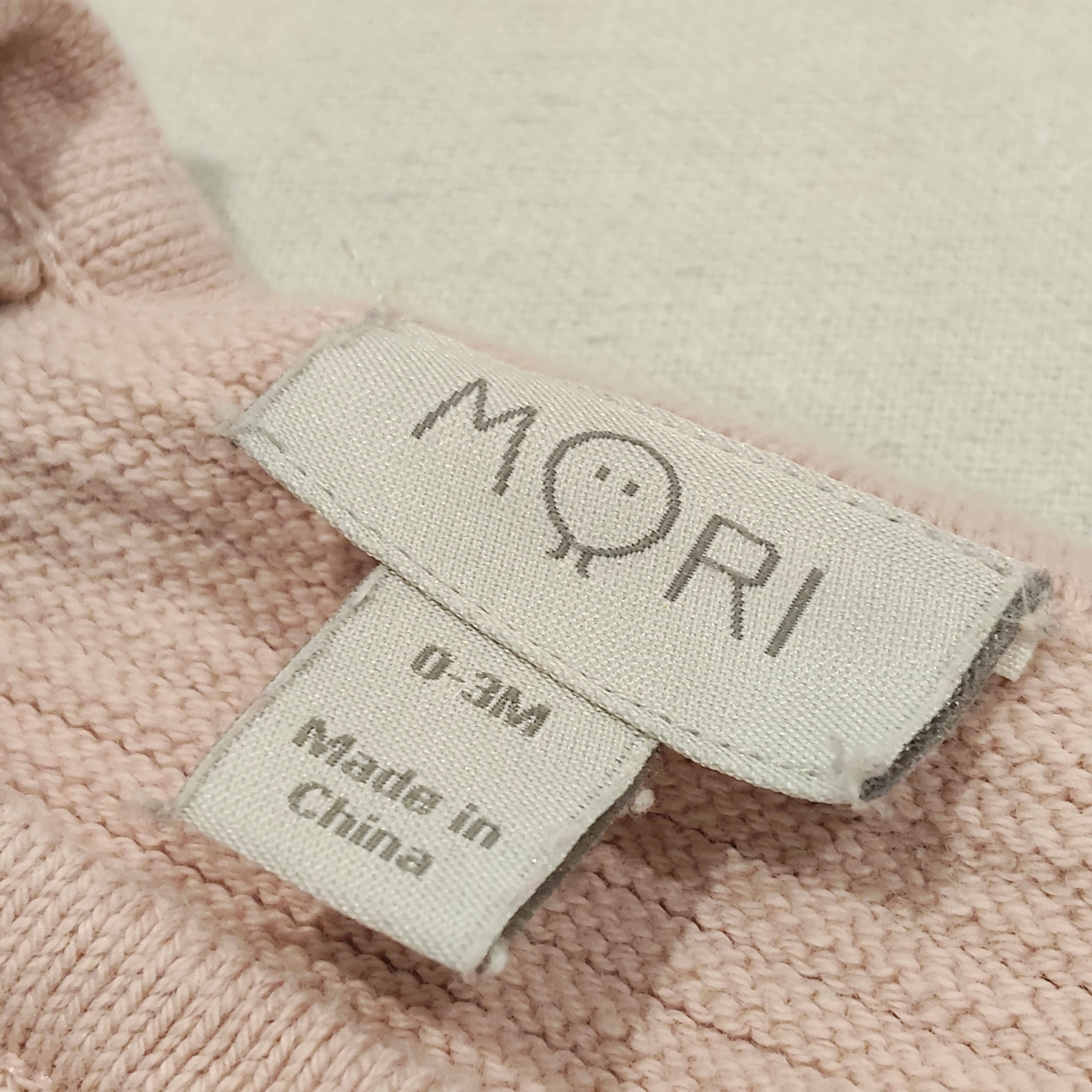 MORI knit jumper size 0-3m baby girls pink