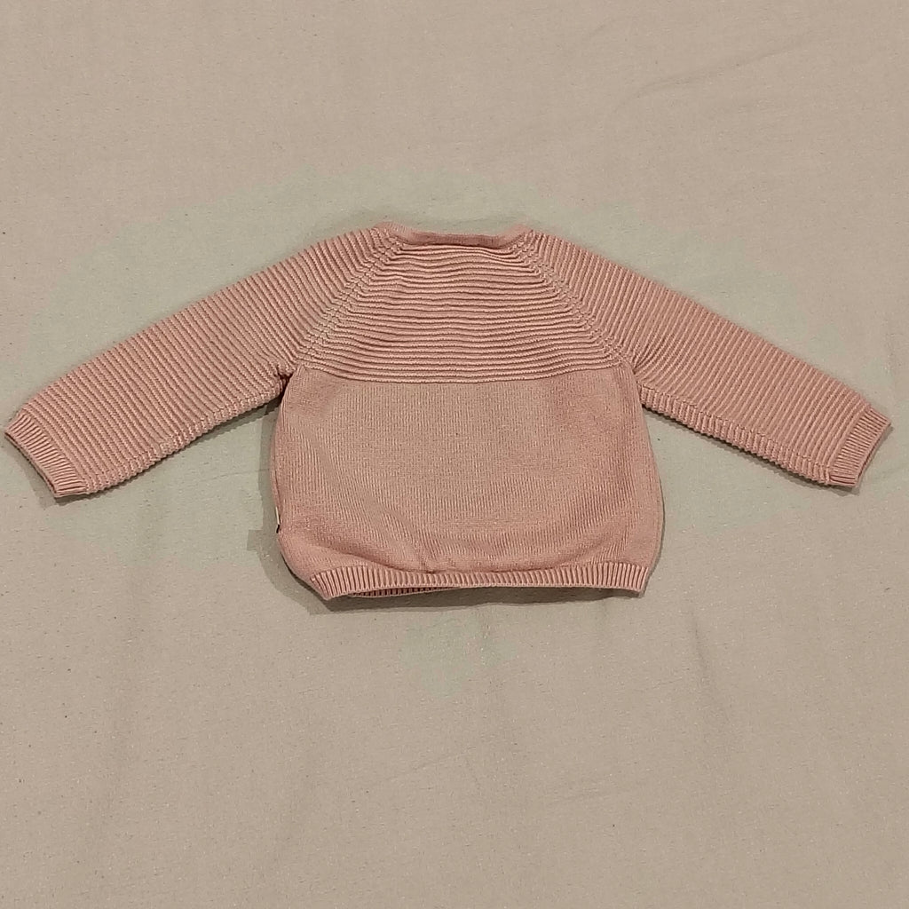 MORI knit jumper size 0-3m baby girls pink