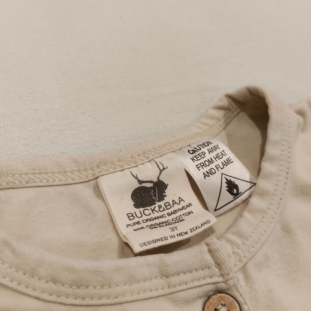 BUCK & BAA size 3y baby unisex Organic Cotton Romper