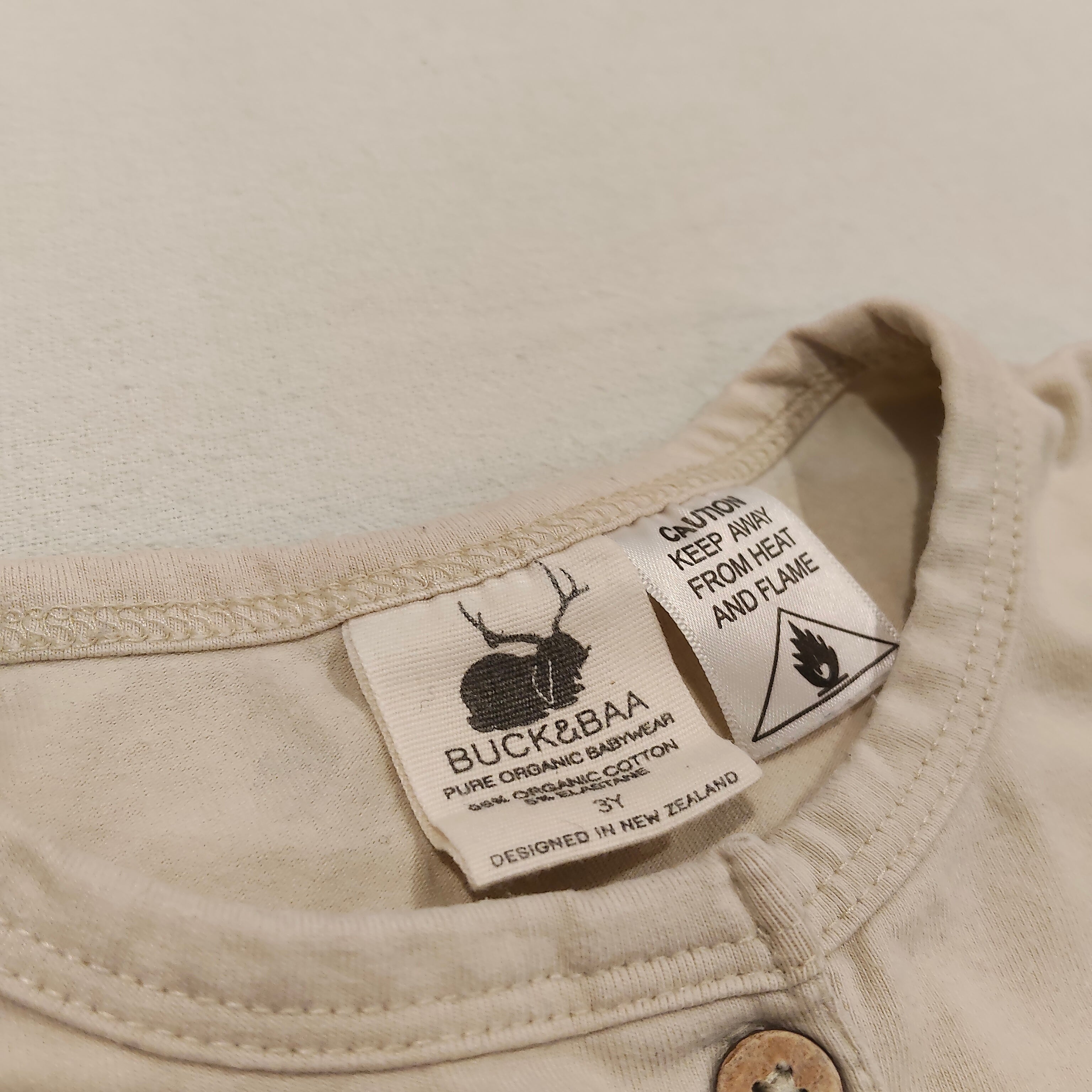 BUCK & BAA size 3y baby unisex Organic Cotton Romper