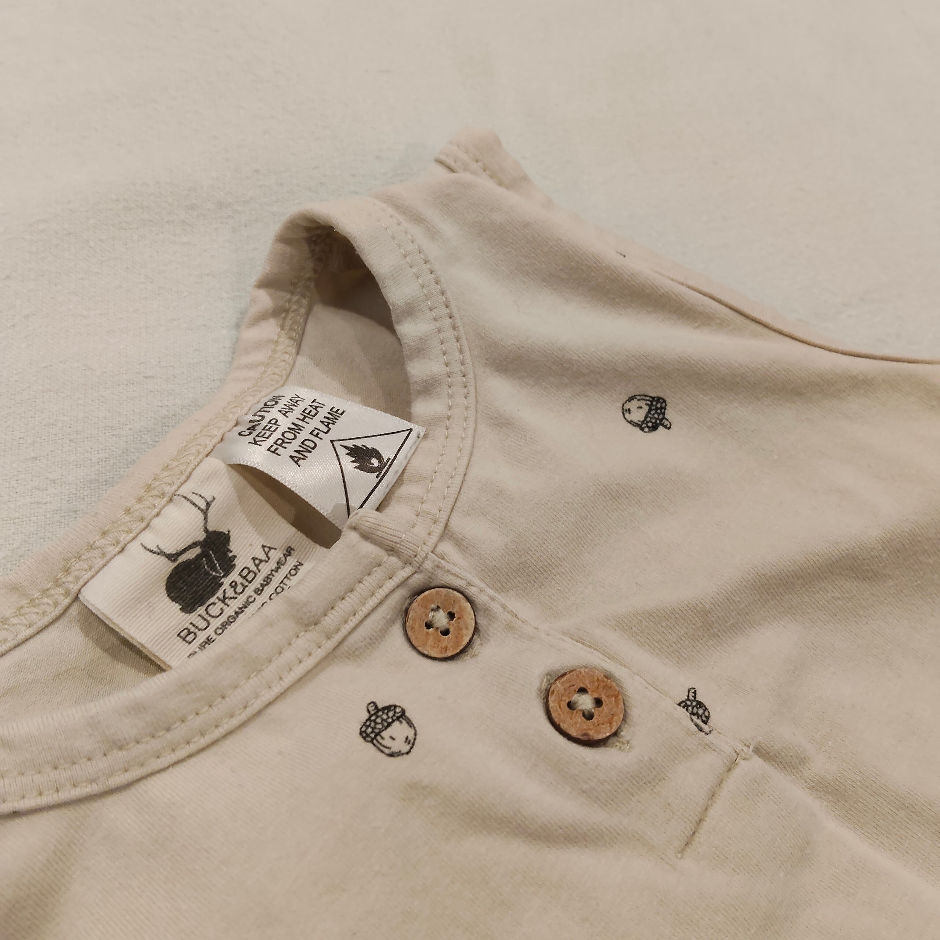BUCK & BAA size 3y baby unisex Organic Cotton Romper
