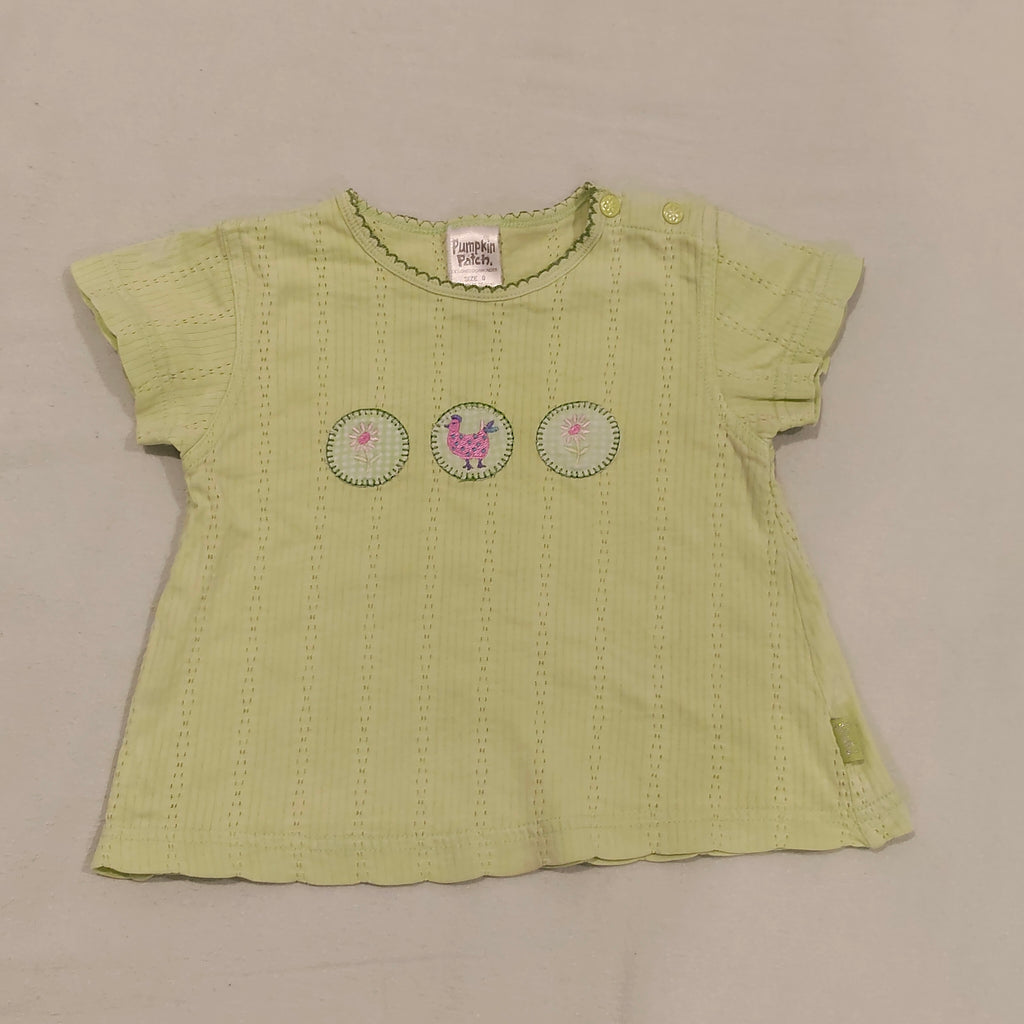 PUMPKIN PATCH top size 6-12m baby girls short sleeve