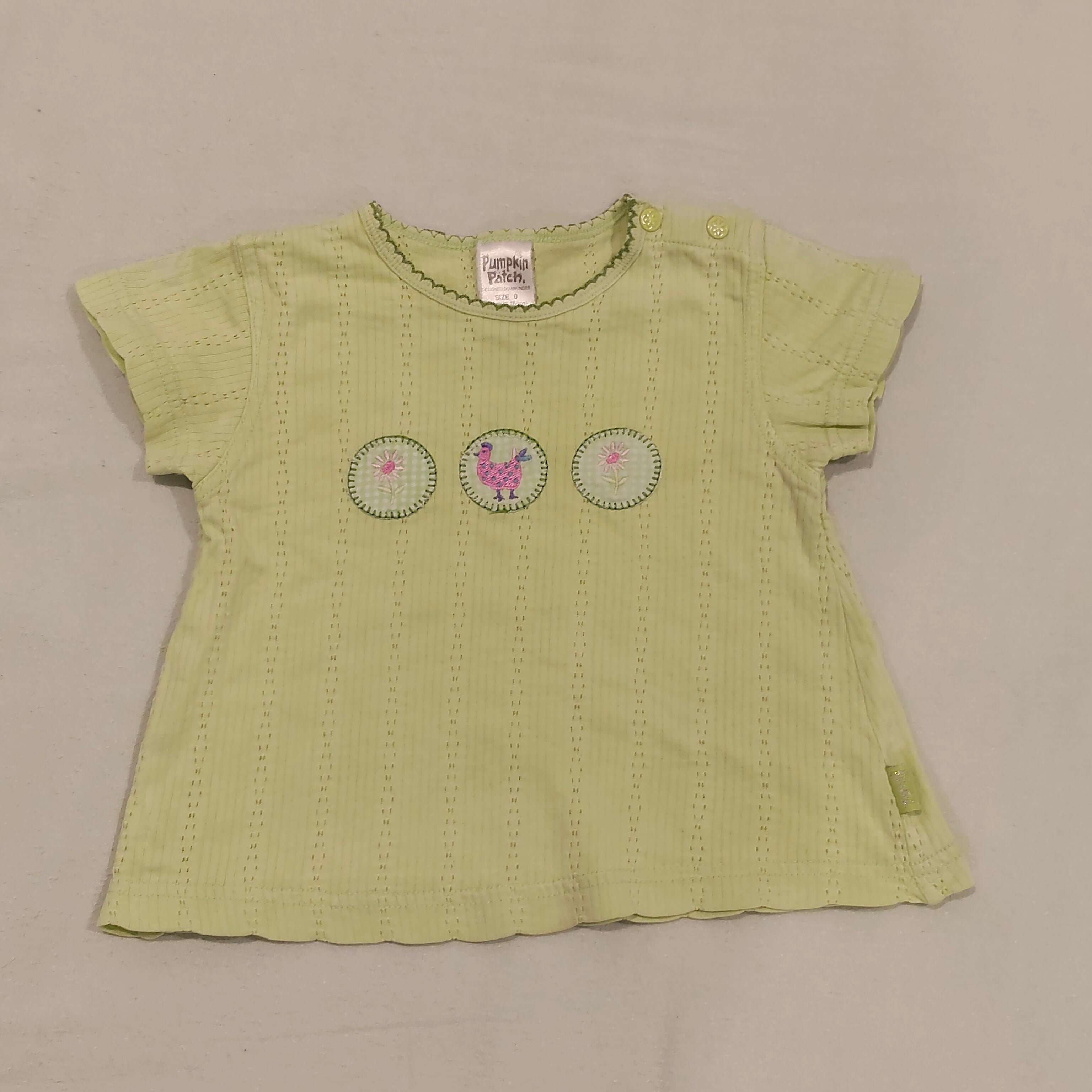 PUMPKIN PATCH top size 6-12m baby girls short sleeve