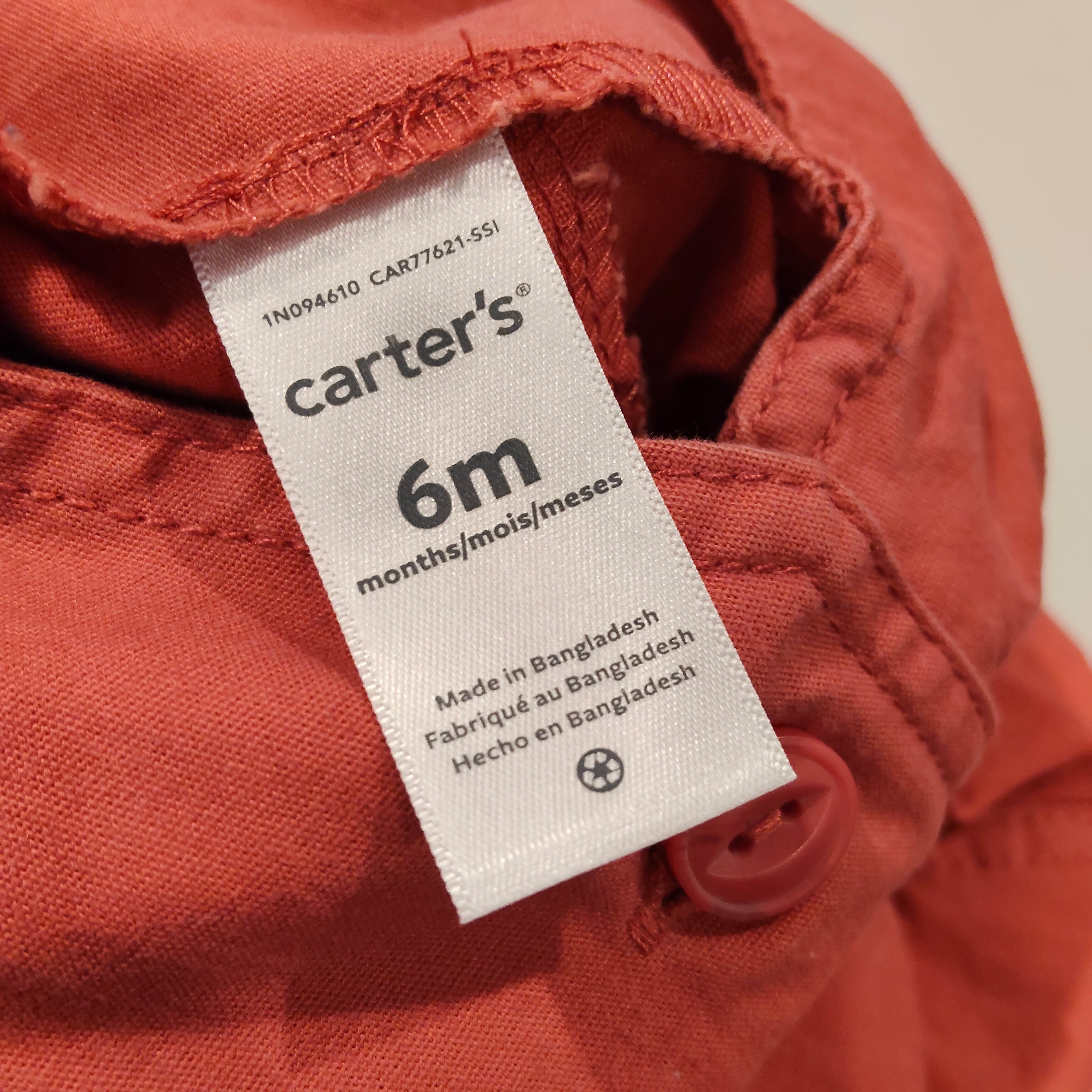 CARTER'S overall size 6m baby Little Champ