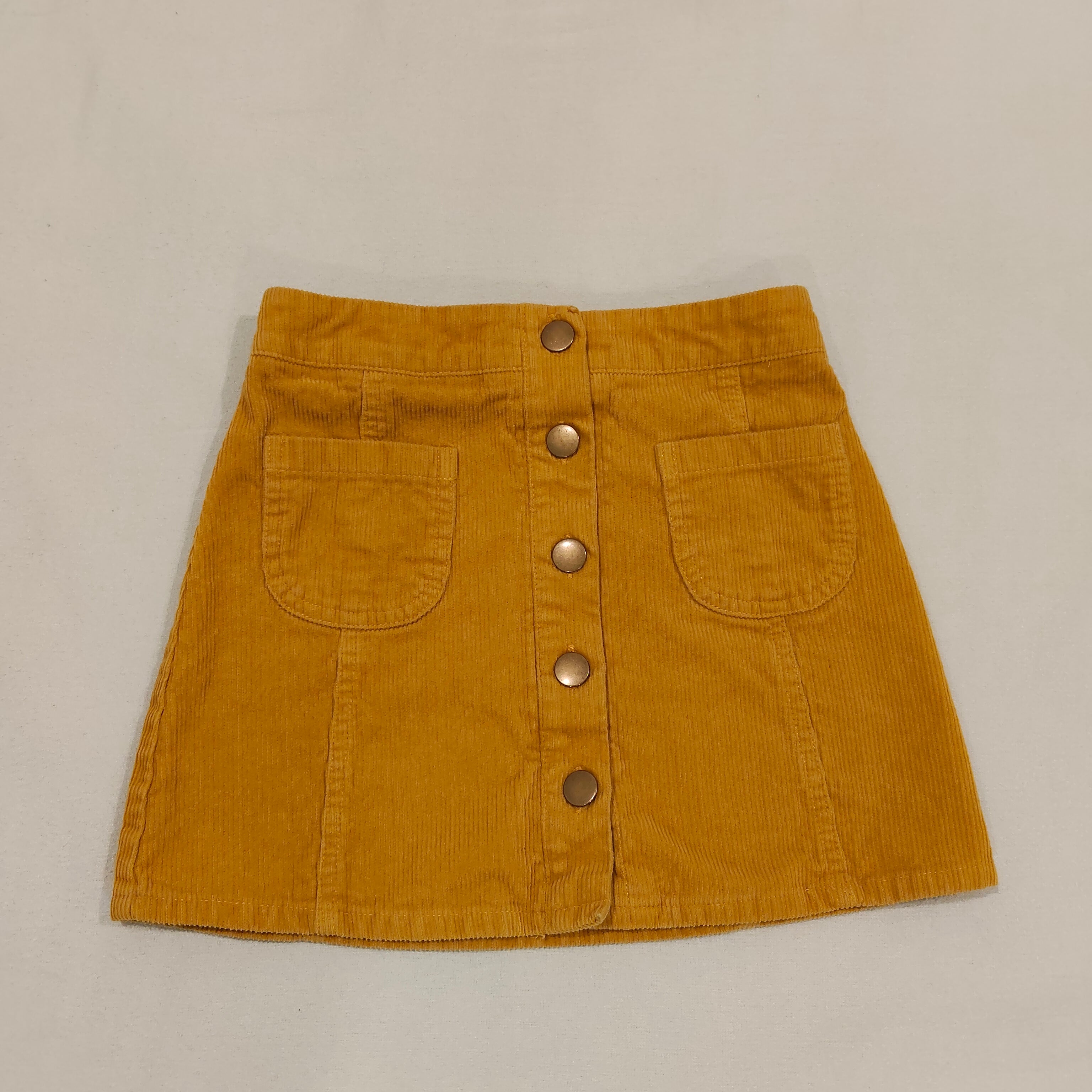 NUTMEG corduroy skirt size 7-8yrs girls mustard