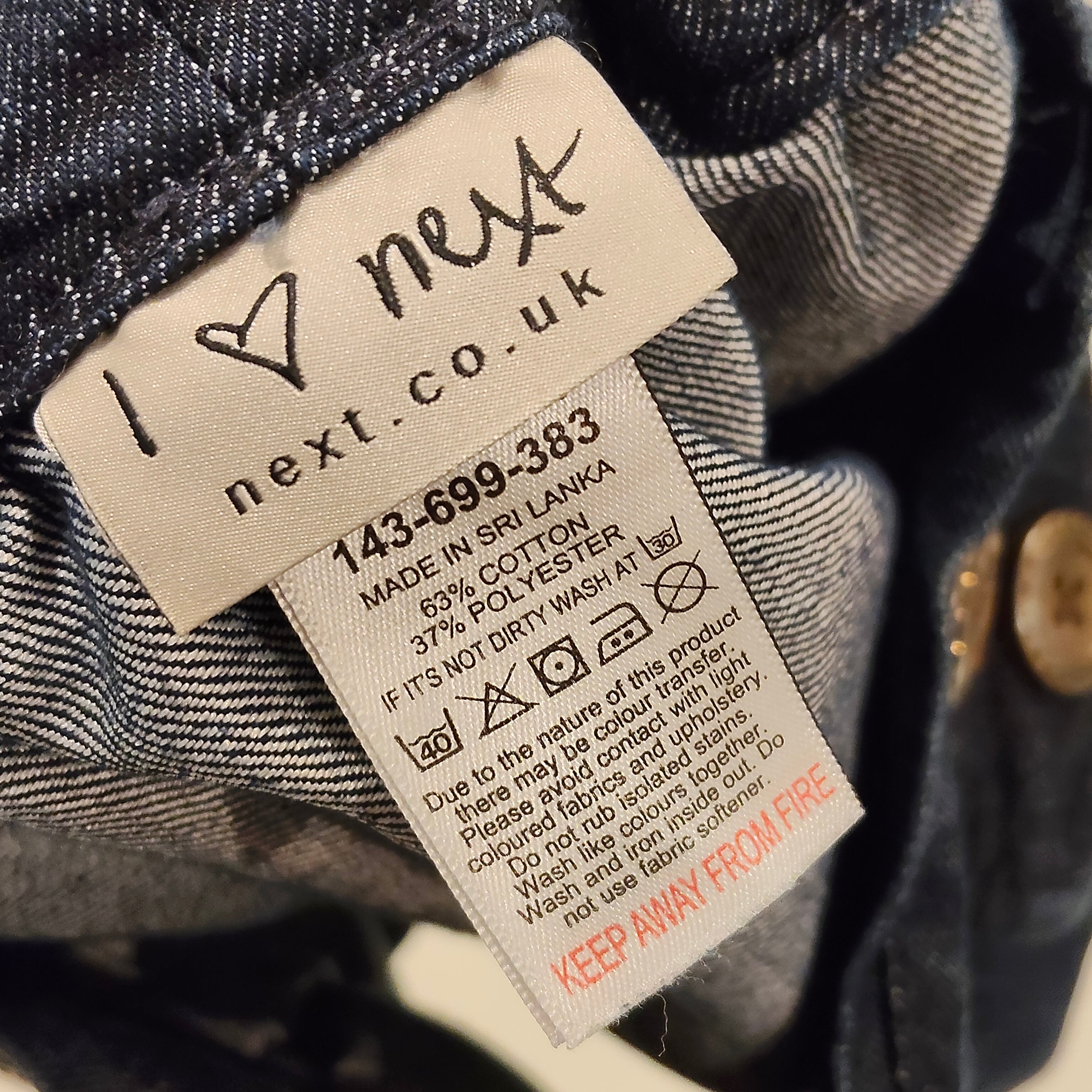 NEXT denim skirt size 2-3yrs girls