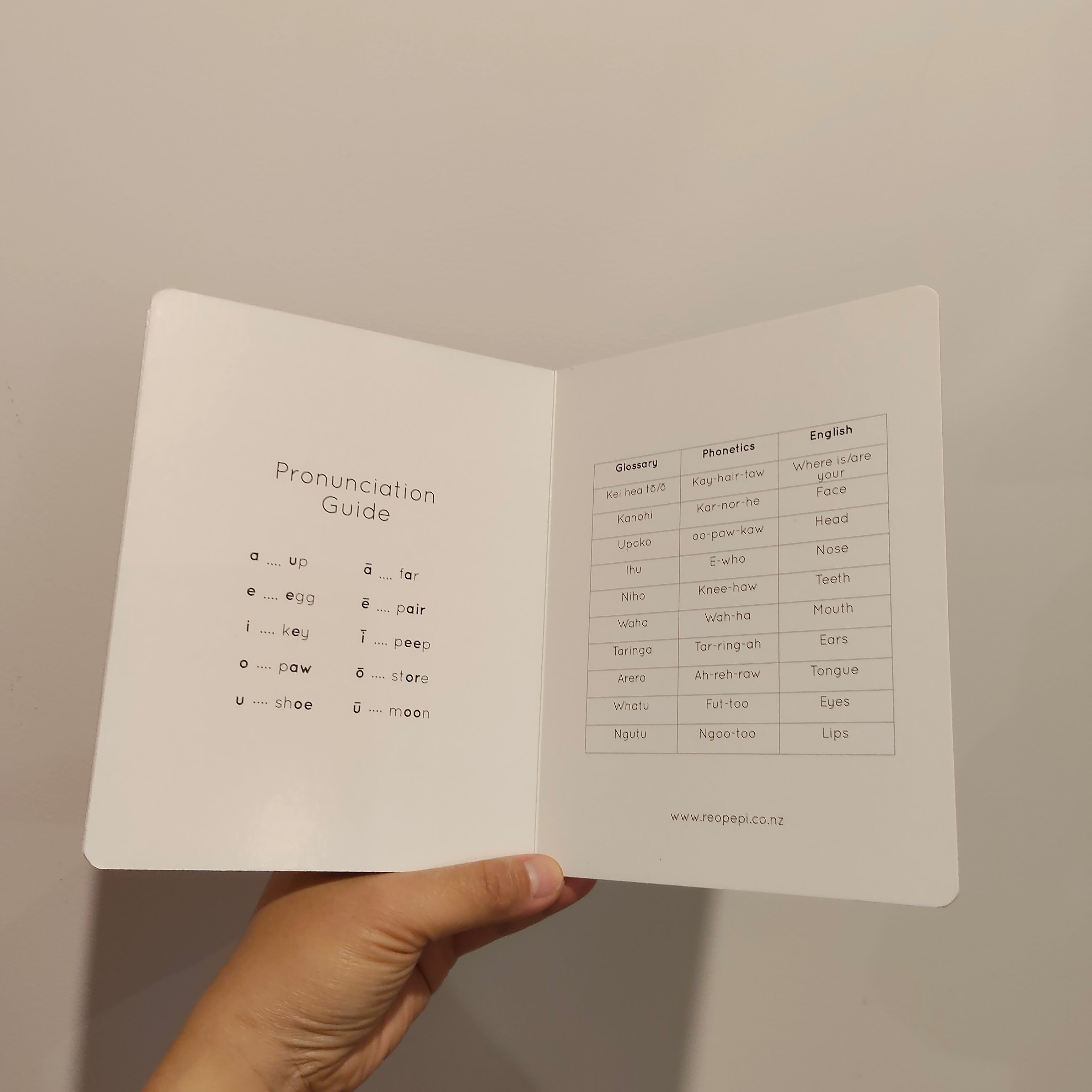 Kanohi - My Face from the Reo Pēpi Tahi BOARDBOOK