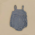 NATURE BABY romper size 2yrs girls organic cotton blue gingham