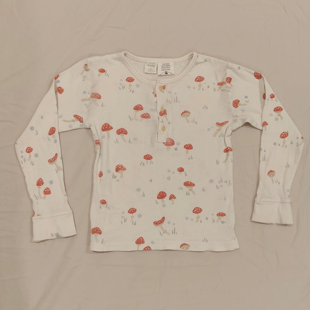 NATURE BABY top size 4yrs girls long sleeve Mushrooms