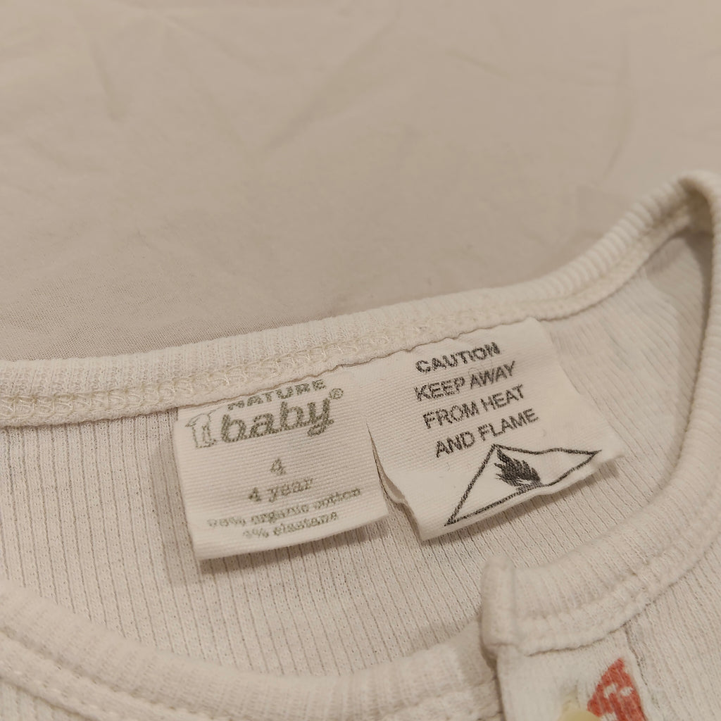 NATURE BABY top size 4yrs girls long sleeve Mushrooms