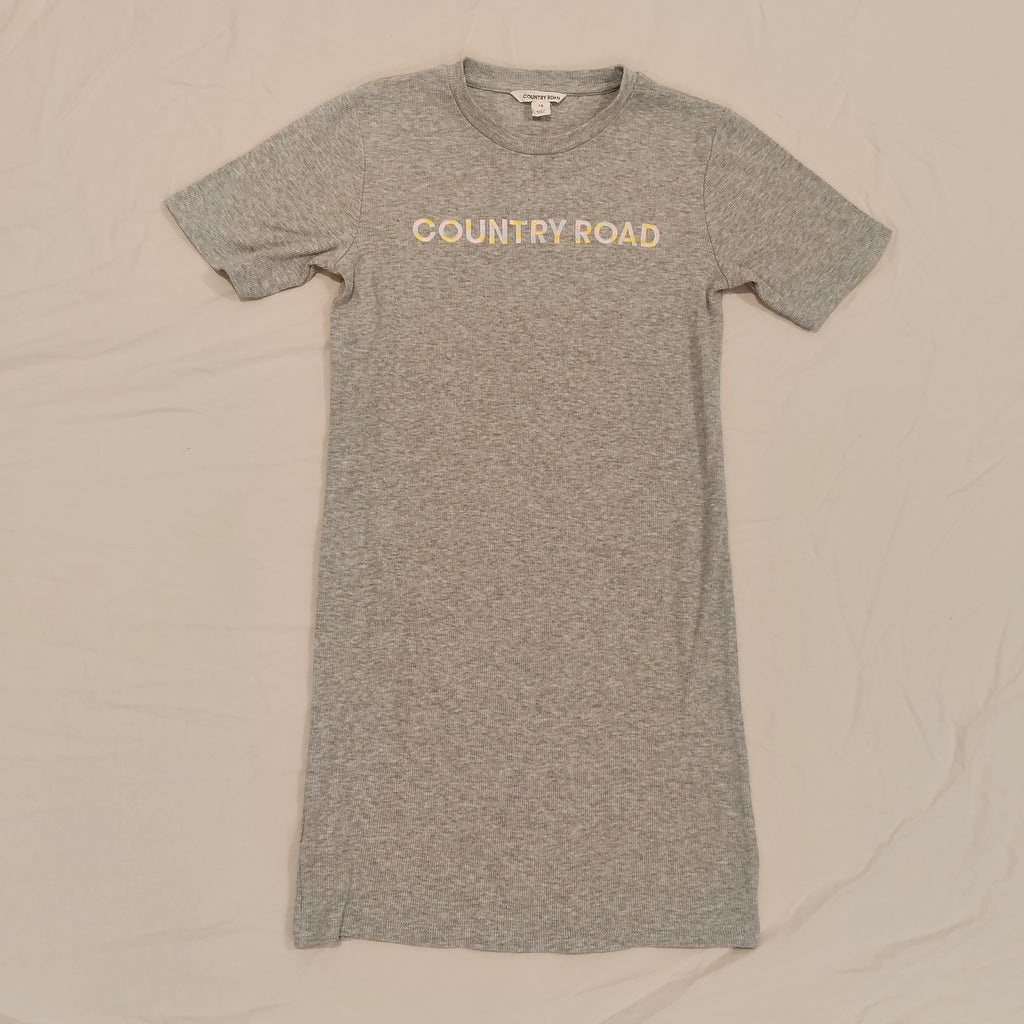 COUNTRY ROAD dress size 10yrs girls grey short sleeve