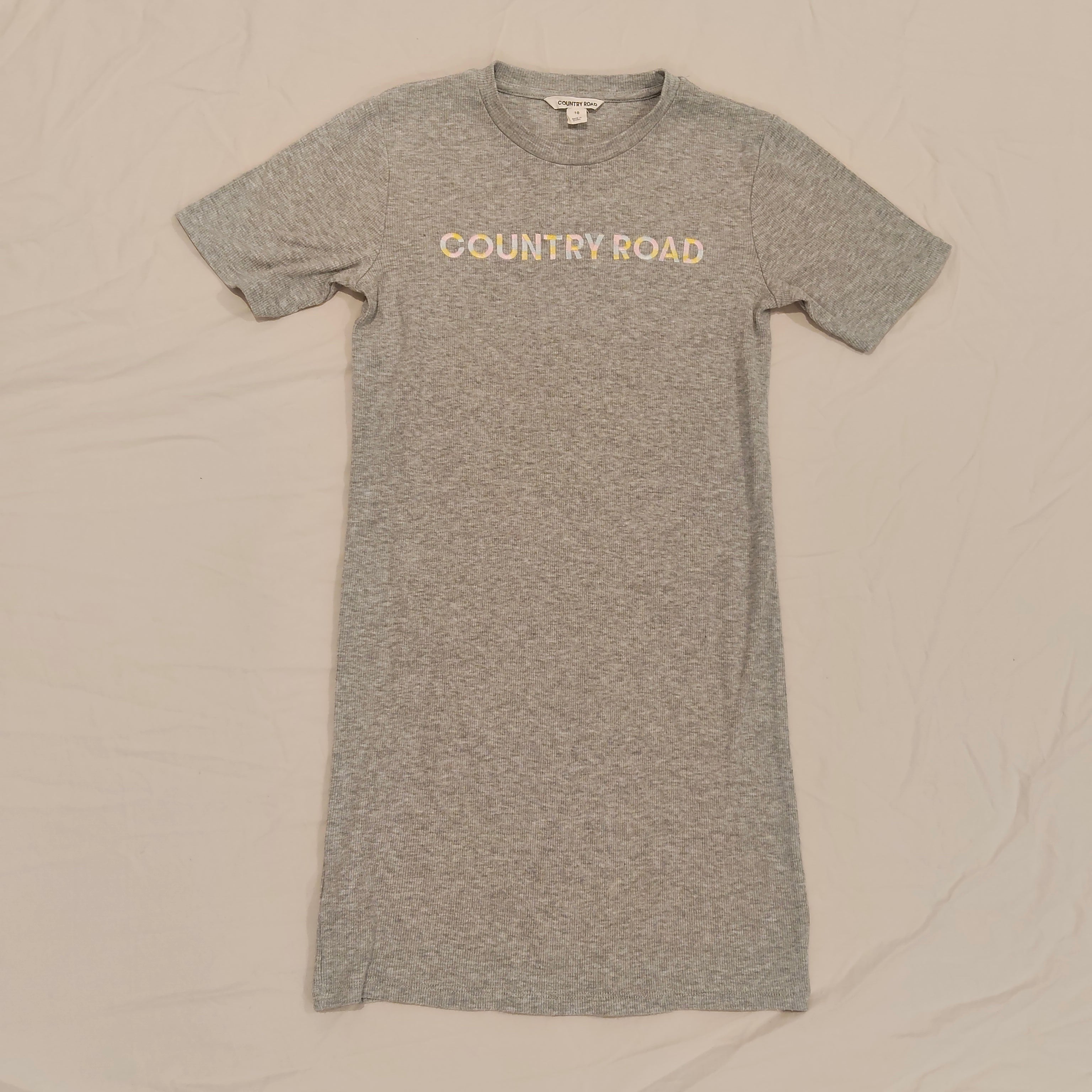 COUNTRY ROAD dress size 10yrs girls grey short sleeve