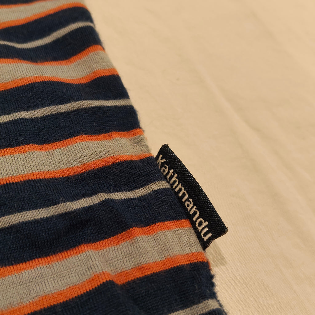 KATHMANDU Merino hoodie size 8y boys stripes