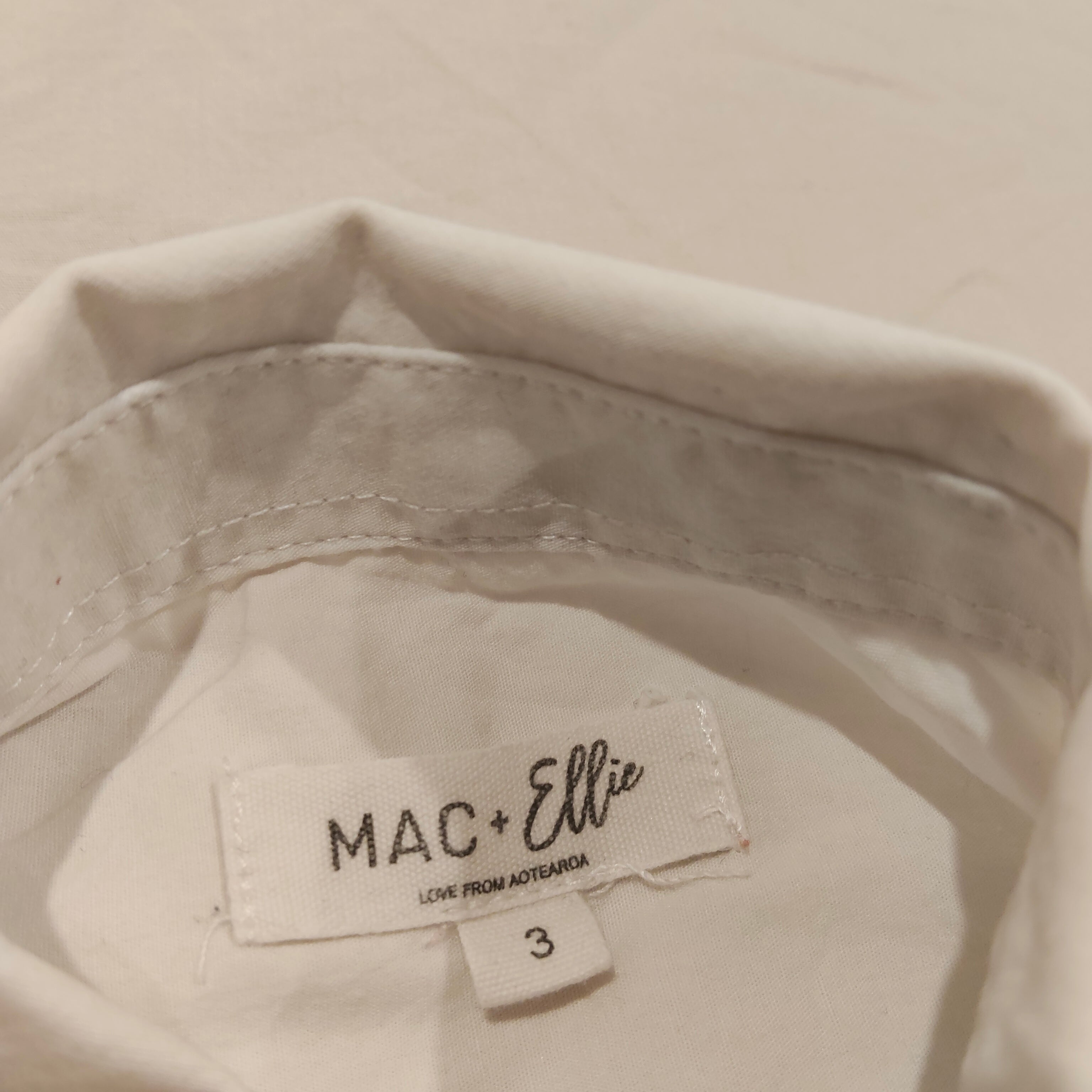 MAC + ELLIE shirt size 3 boys White