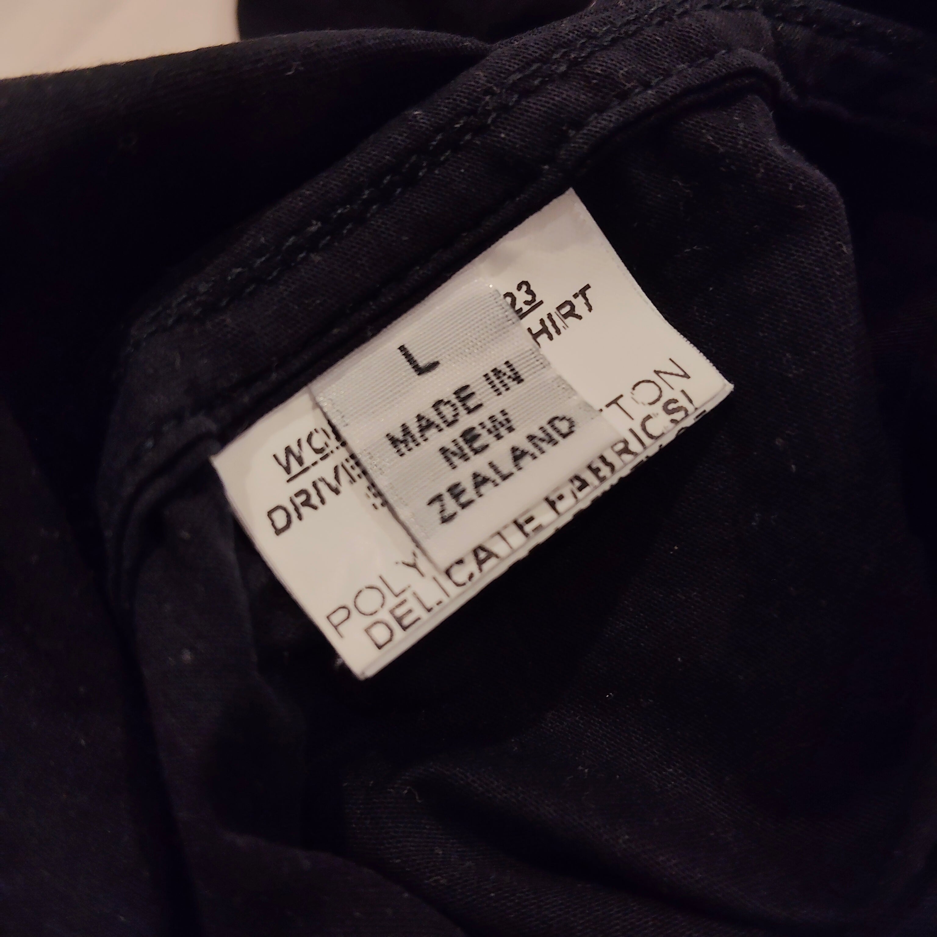 WORLD shirt size L Mens navy & bronze