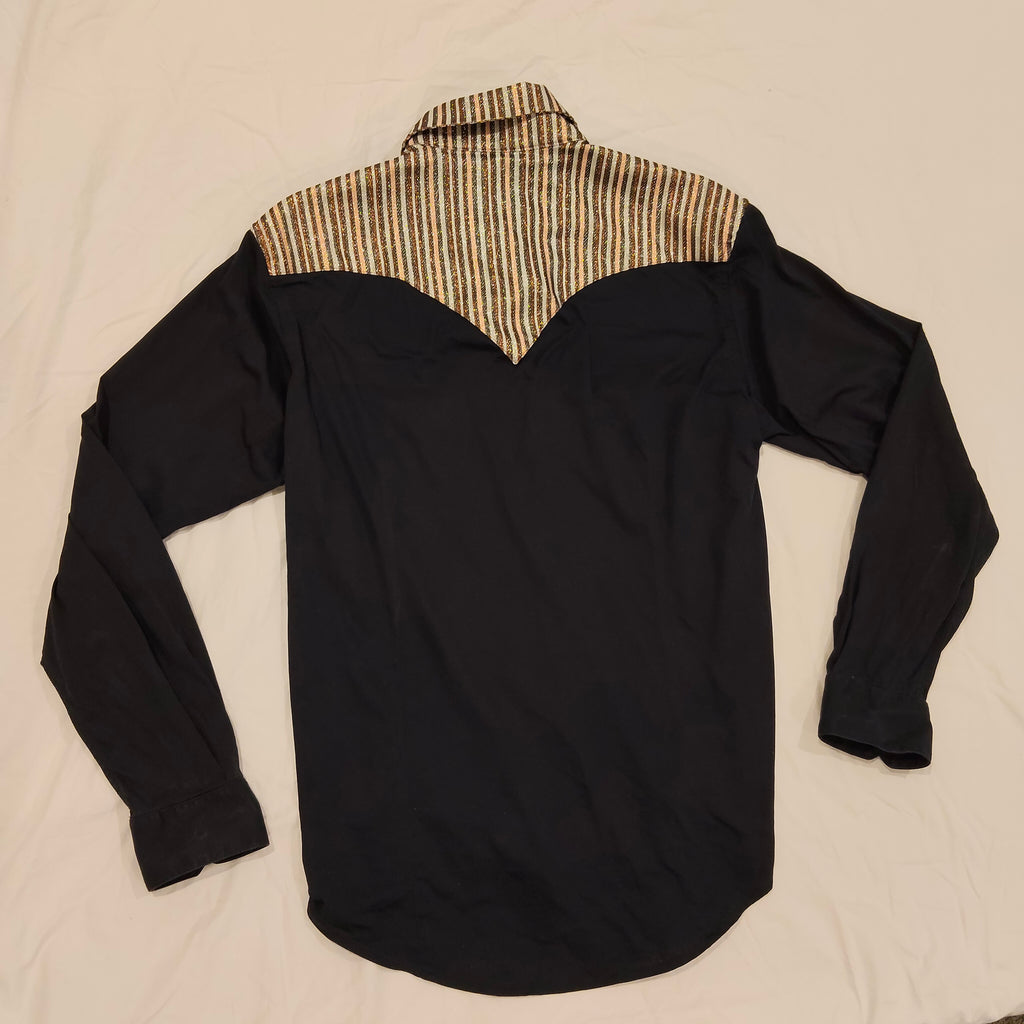 WORLD shirt size L Mens navy & bronze