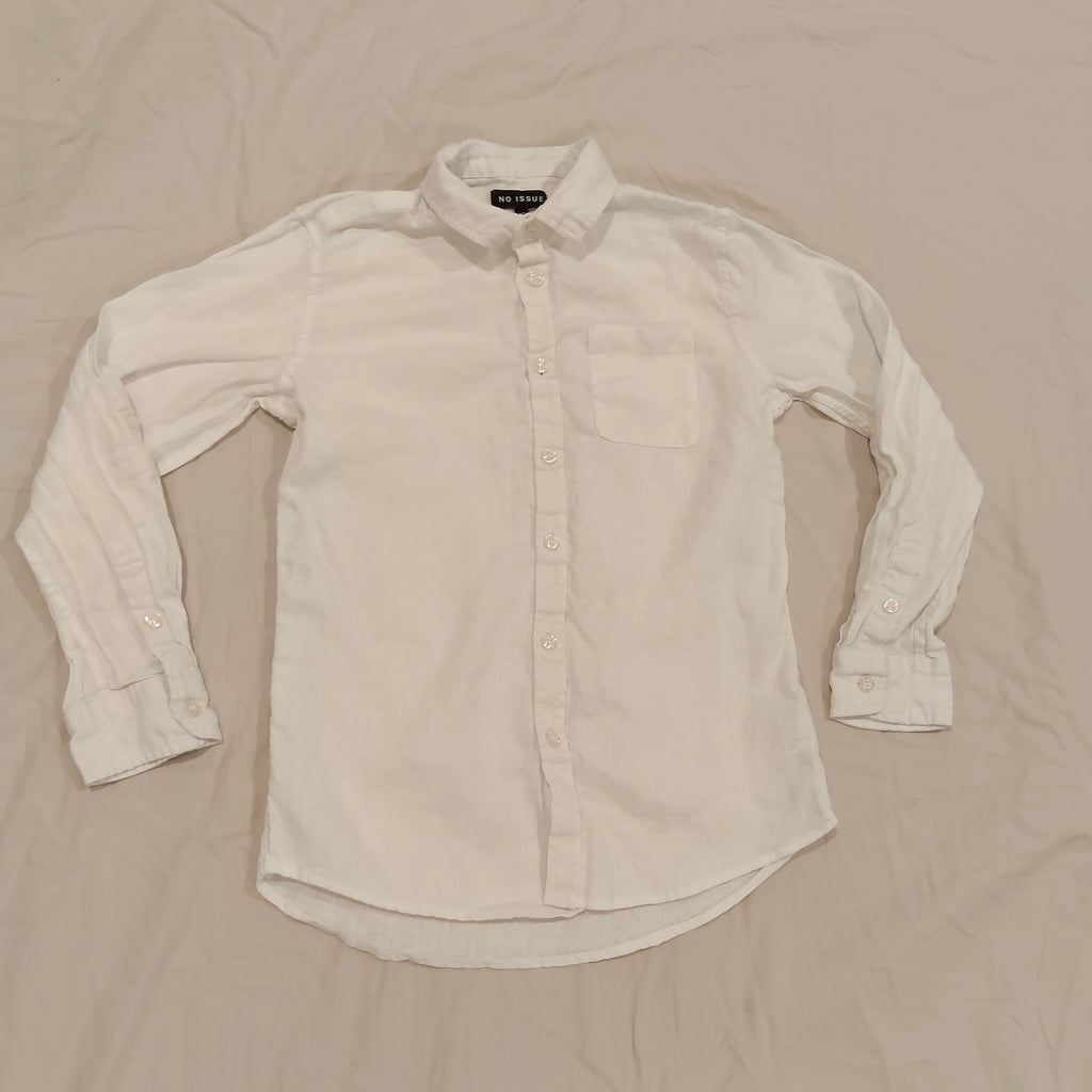 NO ISSUE linen shirt size 10 boys White