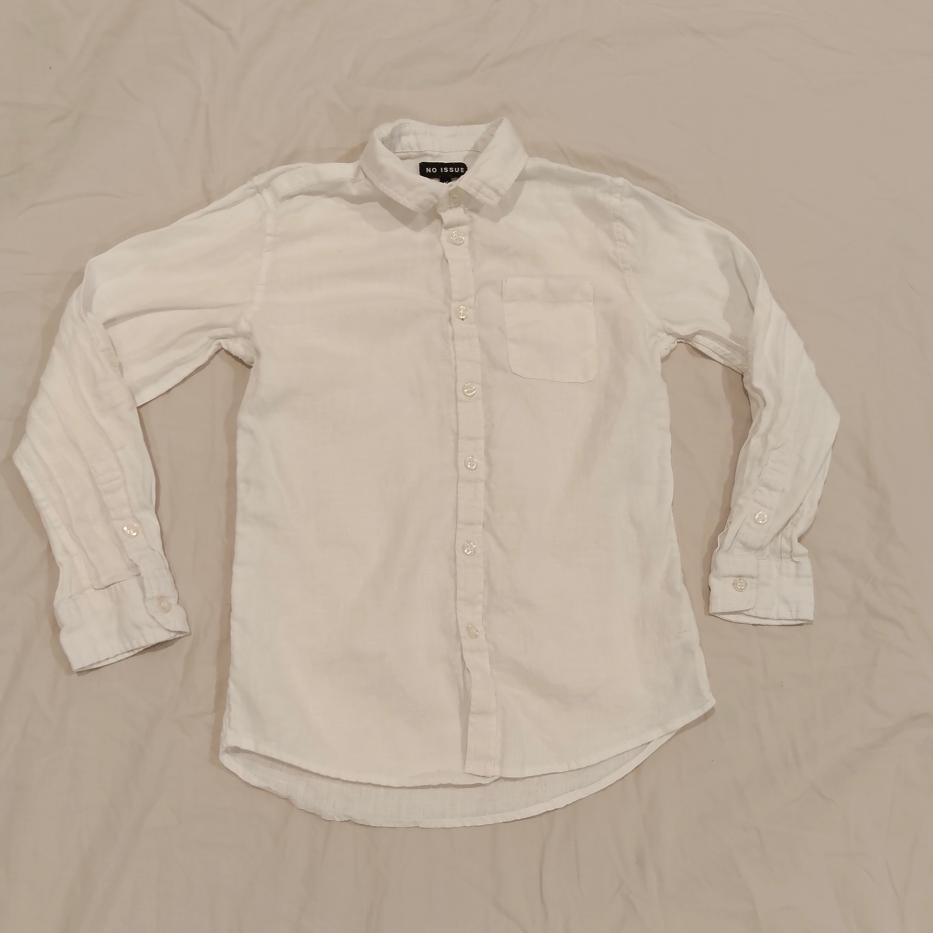 NO ISSUE linen shirt size 10 boys White