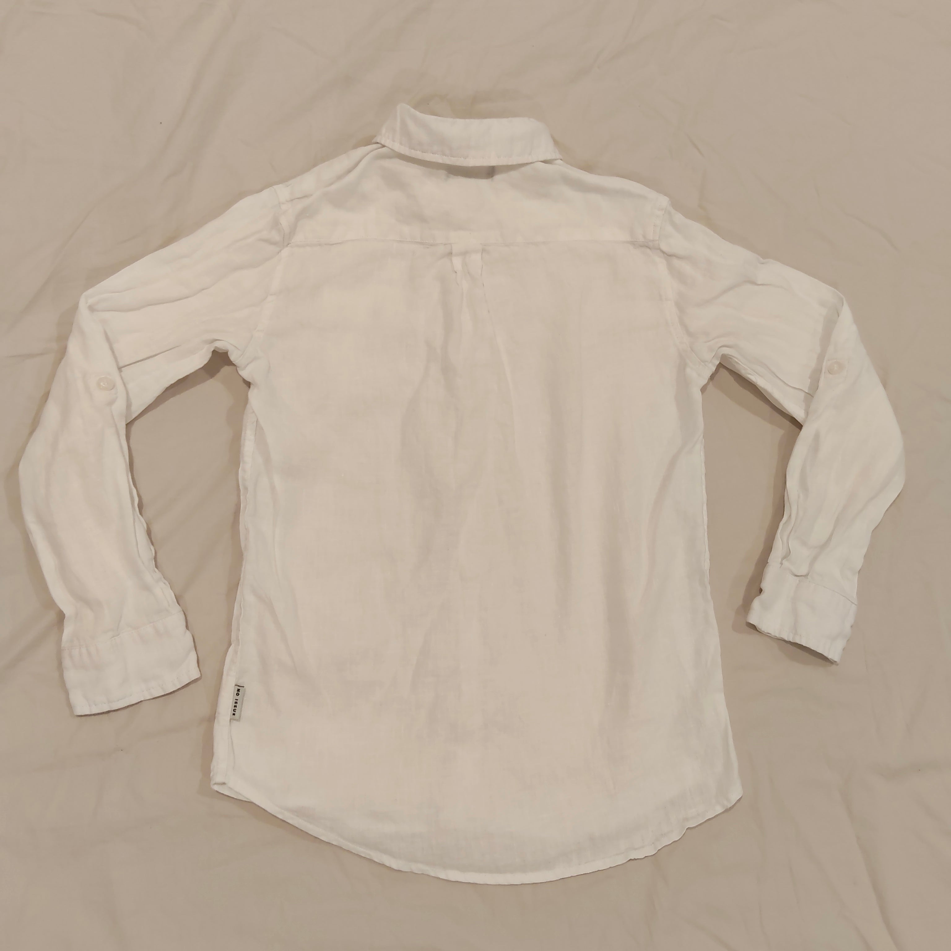 NO ISSUE linen shirt size 10 boys White