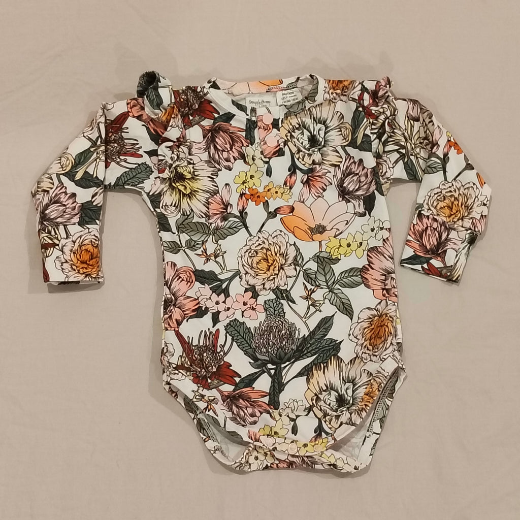 SUNGGLY HUNNY bodysuit 6-12m baby girls organic cotton