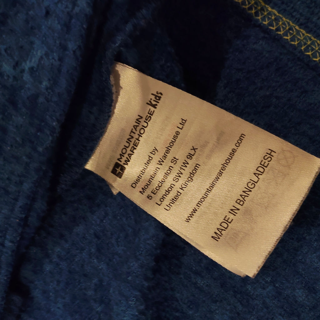MOUNTAIN WAREHOUSE zip fleece size 9-10yrs boys