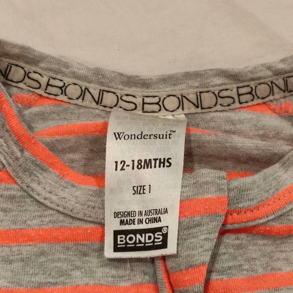 BONDS Wondersuit size 12-18m baby stripes