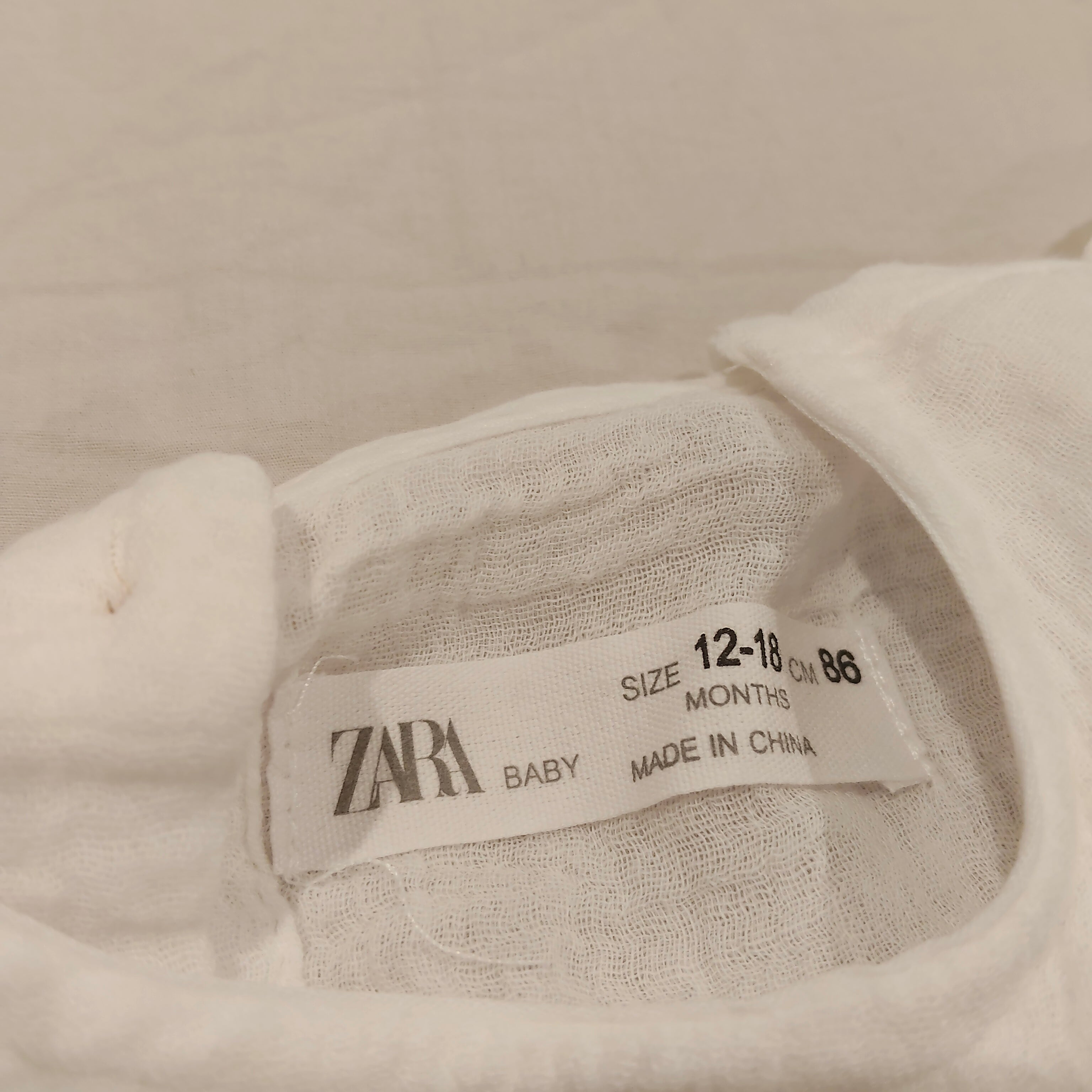 ZARA dress size 12-18m baby girls embroidered flowers