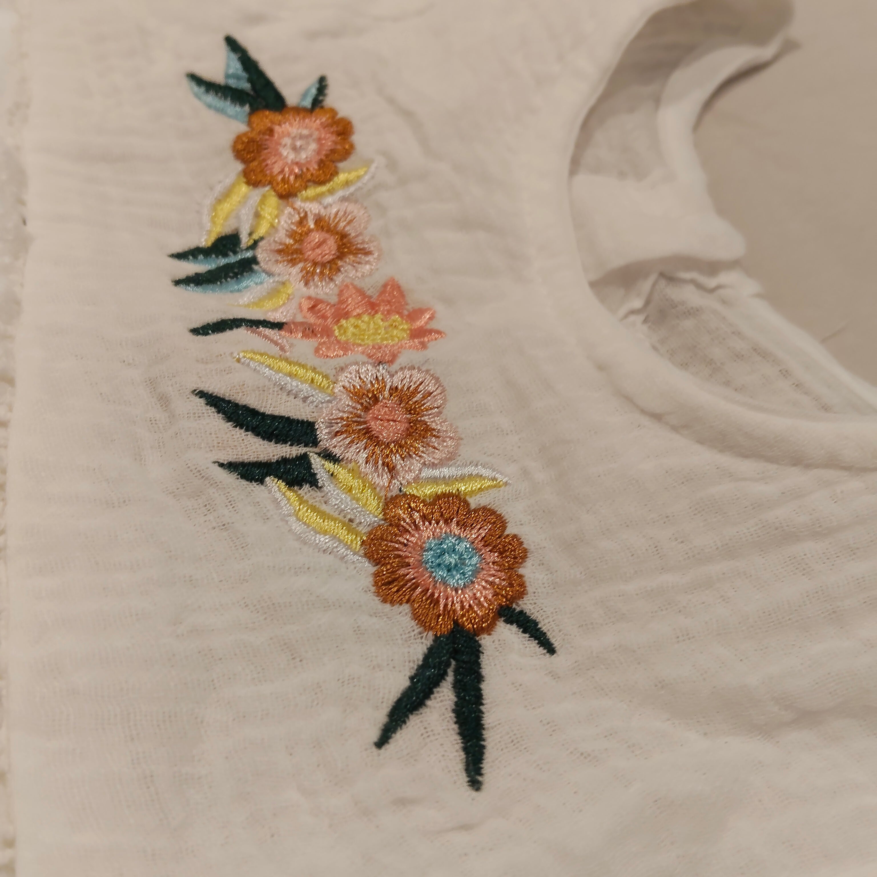 ZARA dress size 12-18m baby girls embroidered flowers